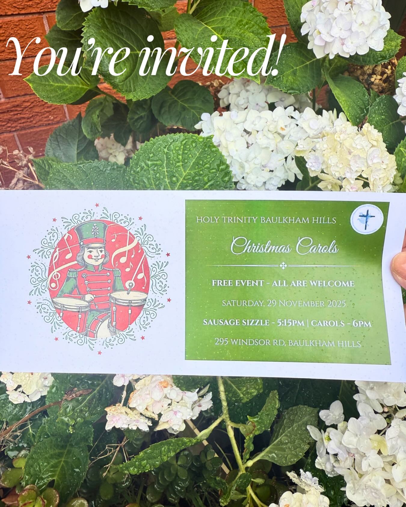Check your letter boxes 📮
You’re invited to our annual Christmas carol evening 🎄
Please bring your family and friends to enjoy a sausage sizzle and carols inside the church🥁🎺🎸🎤
We would love you to join us in celebrating the birth of our Saviour, Jesus ⭐️
📍295 Windsor Road, Baulkham Hills
🗓️ 29th November 5:15pm
🆓 sausage sizzle