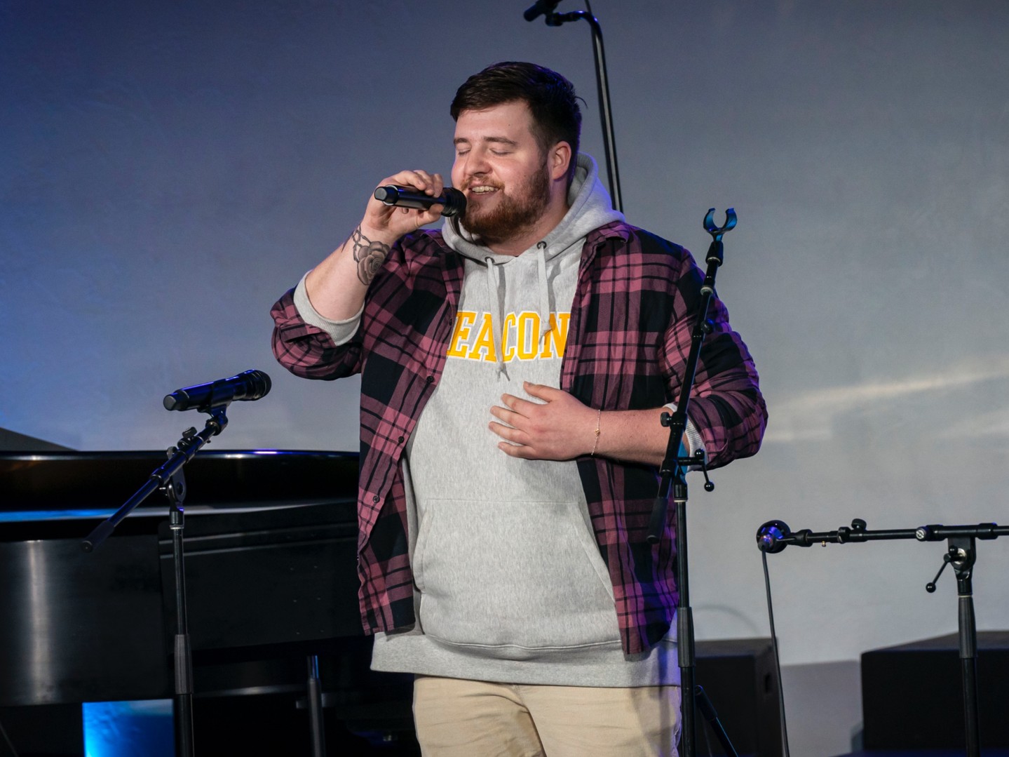 From Songwriters' Showcase to Spotify release, our Beacons have created a brand-new music EP! 💿🎶
In a collaboration between our Director of Student Life, Paul Wright, the School of Music & Performing Arts, and our talented Beacons, an original songwriting contest was held last year. The winning students were given the opportunity to record their original songs for a Bushnell EP titled “Be a Beacon”!
Thank you to our amazing students and everyone involved in creating this fun project!
You can listen now on Spotify, Apple Music, and iTunes by searching for Bushnell University as the artist!