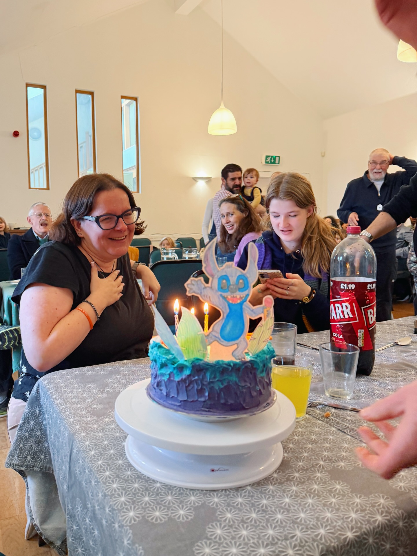 A very special birthday at fellowship lunch today 🎂