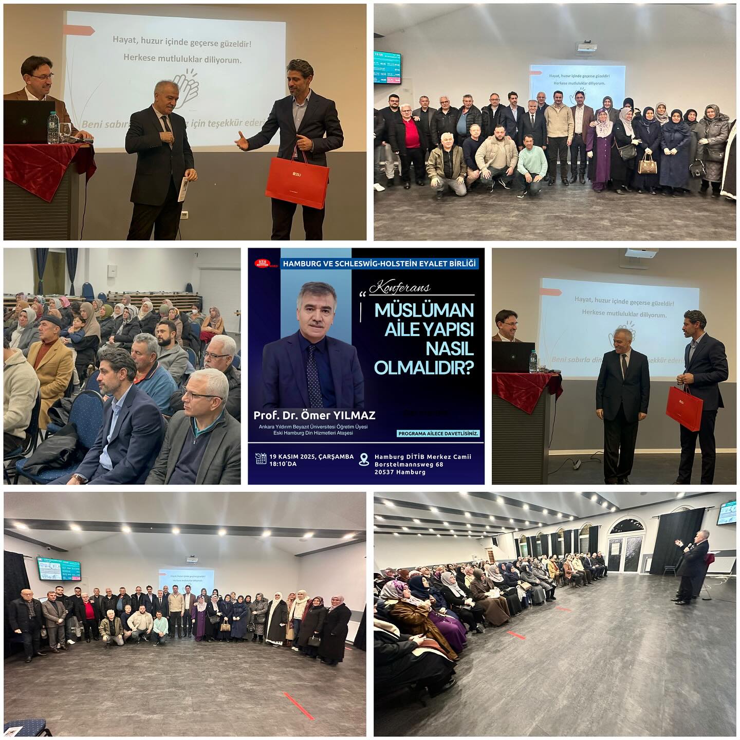 🌟 Teşekkür ederiz!
19 Kasım’da gerçekleştirdiğimiz “Müslüman Aile Yapısı Nasıl Olmalıdır?” konulu konferansımız, katılımınız ve ilginiz sayesinde hem çok verimli hem de çok güzel geçti.
🎤 Değerli katkılarından dolayı Prof. Dr. Ömer Yılmaz hocamıza içtenlikle teşekkür ederiz.
👥 Programa katılan tüm misafirlerimize ve emeği geçen herkese ayrıca minnettarız.
Birlikte aynı çatı altında buluşmak, düşüncelerimizi paylaşmak ve aile yapımız üzerine önemli mesajlar dinlemek bizler için çok kıymetliydi.
Allah birlik ve beraberliğimizi daim eylesin. 🤲
💙 Katılımınız için teşekkür ederiz!
#DITIB #Hamburg #Konferans #Teşekkürler #MüslümanAile #Topluluk #BirlikBeraberlik #Etkinlik
⸻
🌟 Herzlichen Dank!
Unsere Konferenz „Wie sollte die muslimische Familienstruktur sein?“ am 19. November war dank eurer Teilnahme und Unterstützung ein sehr erfolgreicher und bereichernder Abend.
🎤 Ein besonderer Dank gilt Prof. Dr. Ömer Yılmaz für seinen wertvollen Beitrag.
👥 Ebenso bedanken wir uns herzlich bei allen Gästen und allen, die zur Organisation beigetragen haben.
Es war uns eine große Freude, gemeinsam zusammenzukommen, Gedanken auszutauschen und wichtige Impulse zum Thema Familienleben zu hören.
Möge unsere Gemeinschaft stark und geeint bleiben. 🤲
💙 Vielen Dank für eure Teilnahme!
#DITIB #Hamburg #Konferenz #Dankeschön #MuslimischeFamilie #Gemeinschaft #Event #Zusammenhalt
