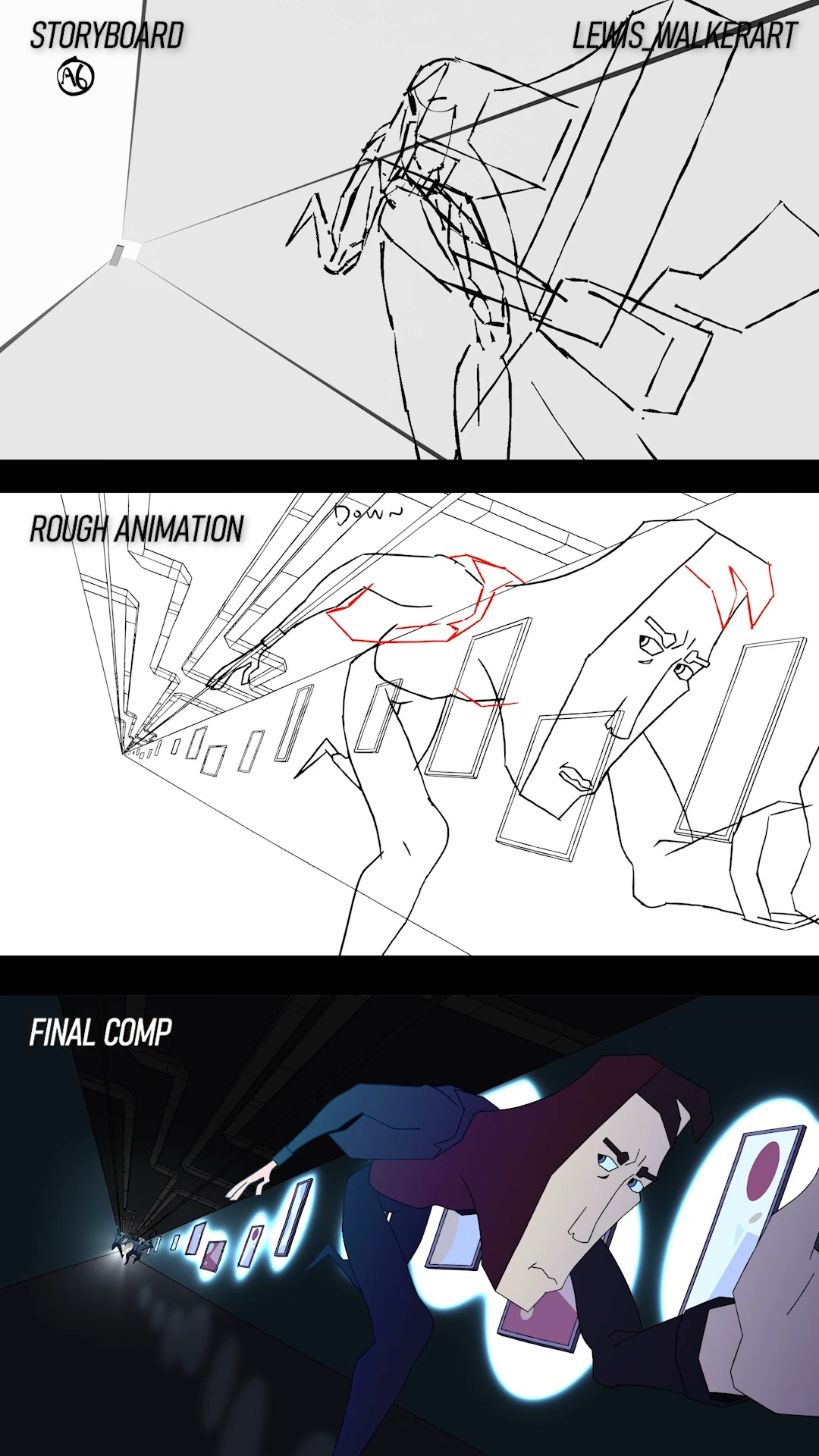 Breakdown of Breakdown II. Animation by Lewis Walker @lewis_walkerart . Make sure to watch the full video on Youtube on the Tawai Team Channel.
.
.
.
#animation #animated #blender #animations #animator #greasepencil #behindthescenes #processvideo #storyboards #roughanimation #keyanimation #framebyframe #framebyframeanimation #indiestudios #indie #indieanimation #musicvideo #characteranimation #behindthescene #animationstudio #robertvalley #animationtutorial #robertvalleystyle #heist