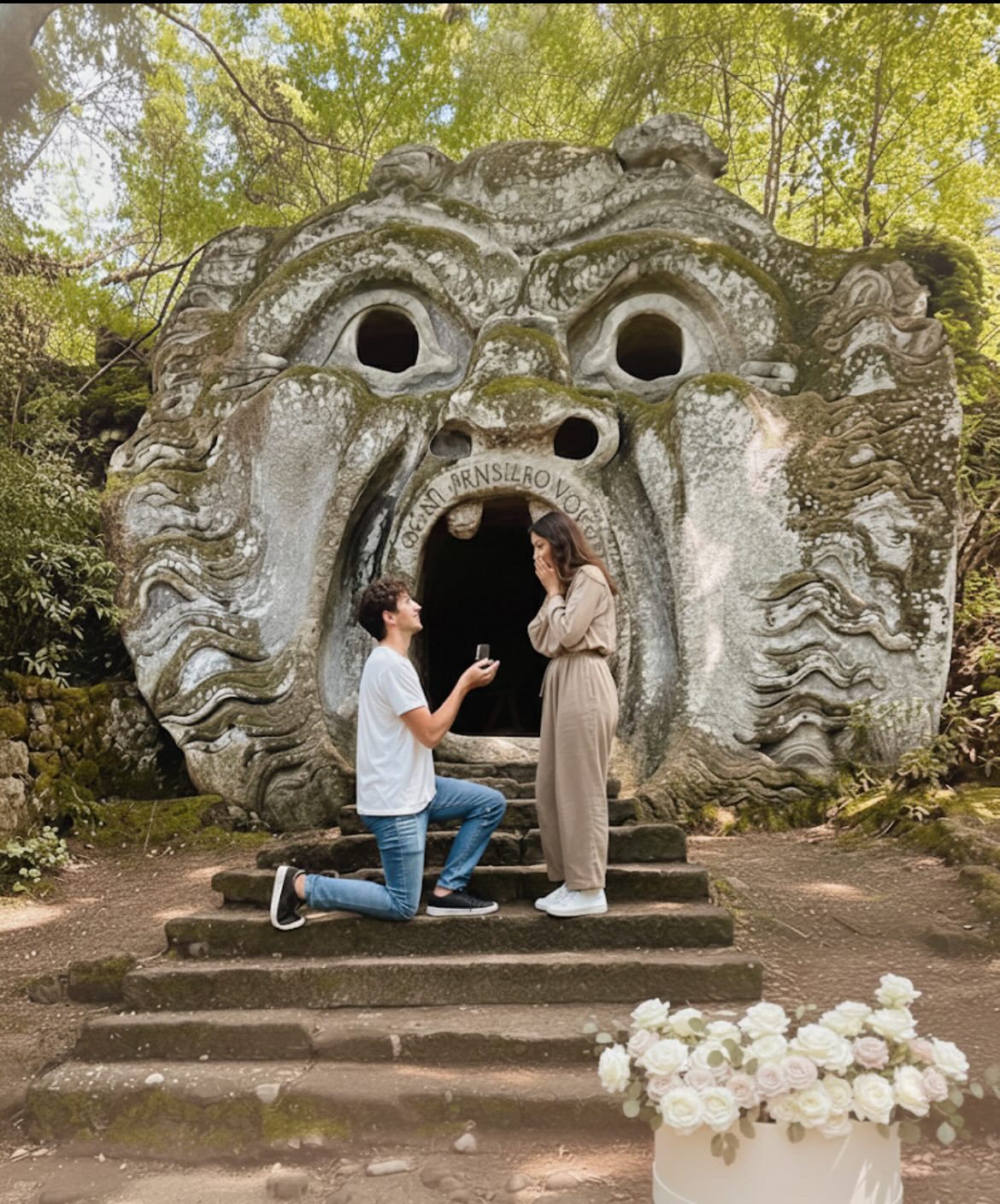 One ring. One perfect bouquet. One unforgettable “yes.” Curated with intention, captured with cinematic grace. #romeproposal #peoposalinrome #peoposalplannerinrome #proposalideas #peoposalinspo