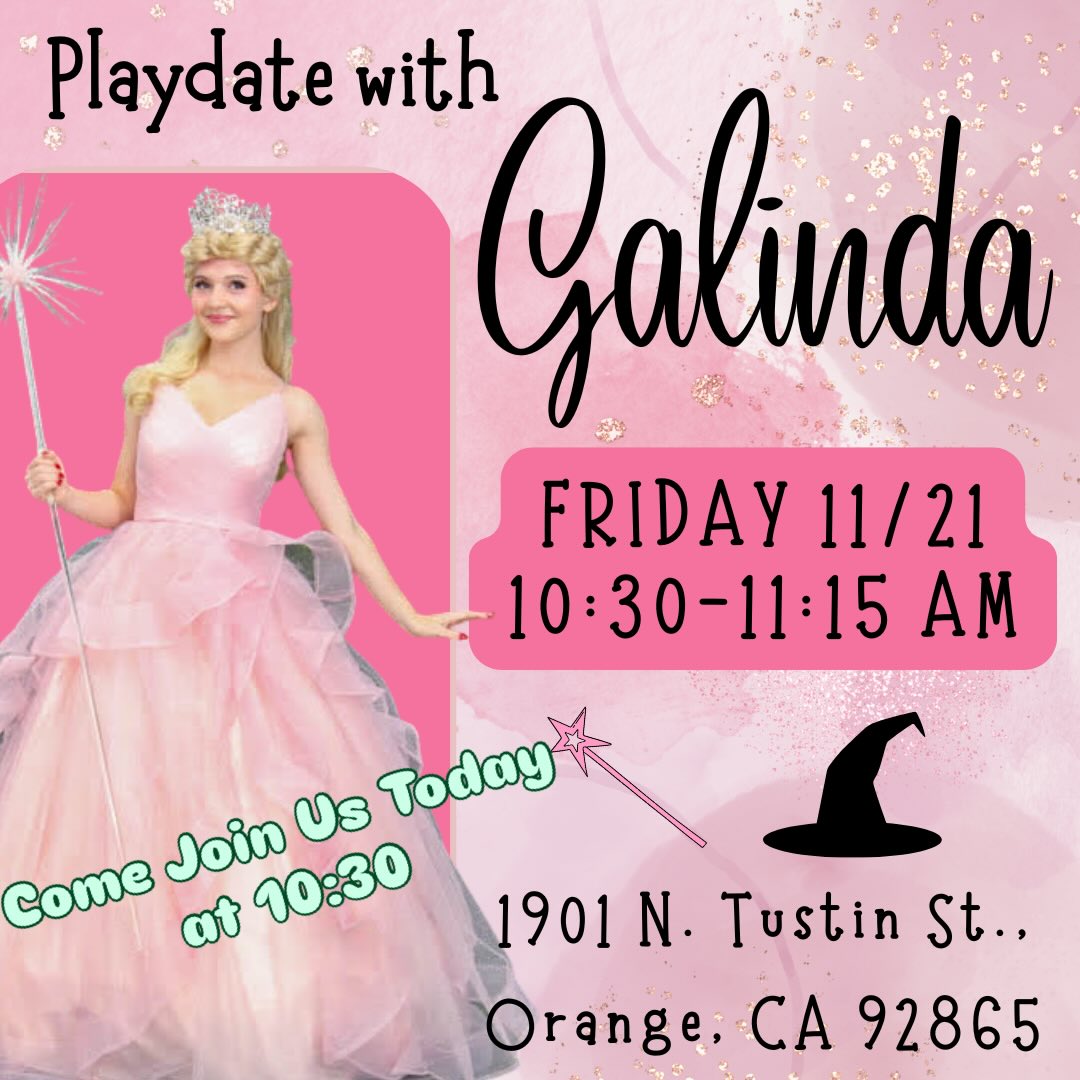 The sun is out so come on down to our own little Oz @playandparties to dance, play & get bubblefied!
It’s Galinda today!