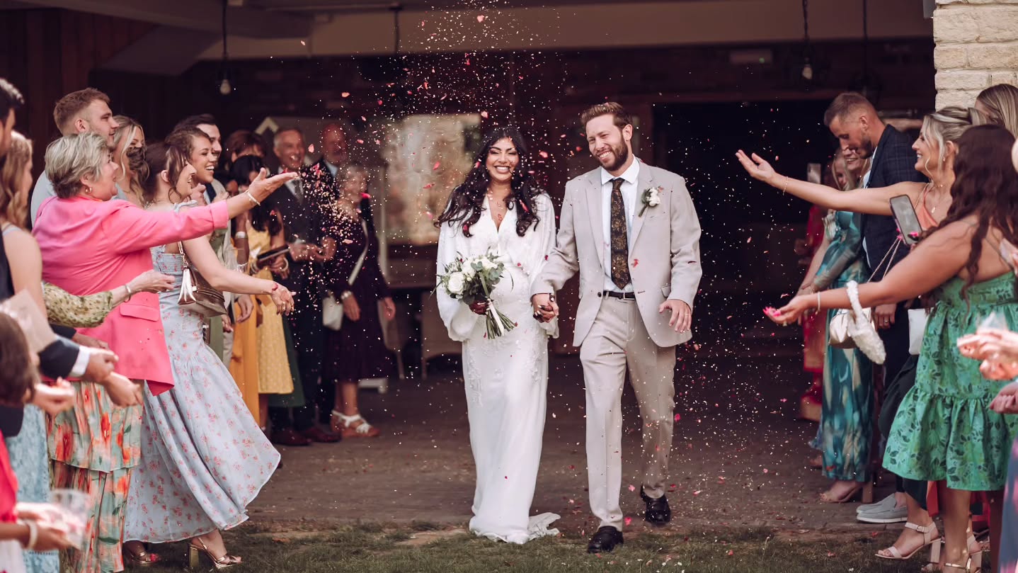 The one where Sonia and Josh are showered in confetti ⚡️
.
.
.
.
Venue // @hatherleymanorhotel_spa