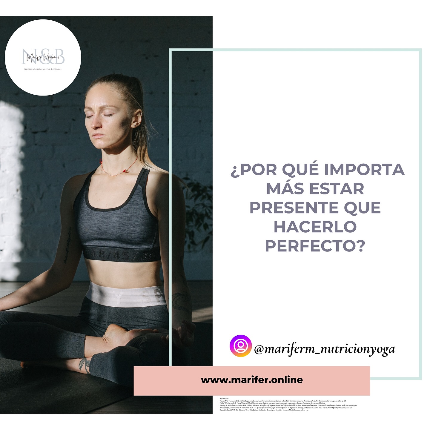 Tu práctica no tiene que ser perfecta… solo presente.
Cada vez que regresas a tu respiración, a tu cuerpo y a este momento, estás creando bienestar real.
No importa si hoy tu postura no sale igual, si tu mente divaga o si solo tienes 5 minutos… eso también es práctica.🌿💫
Permítete estar. Sentir. Respirar.
Tu cuerpo lo agradece, tu mente se aquieta y tu energía se expande.
La magia está en la constancia, no en la perfección. 🧘♀️🤍
¿Hoy ya te regalaste un momento para ti? ✨
#YogaConsciente #BienestarIntegral #Mindfulness #YogaParaElAlma #MeditaciónDiaria #SaludEmocional #RespiraYFluye #Microprácticas #YinYoga #MeditaciónGuiada #CrecimientoInterior #YogaFacil #YogaParaTodos #AmorPropio #BienestarHolístico #HealthyMindset #YogaLife #MariferMedrano #CentroDeBienestar #AnandaOm