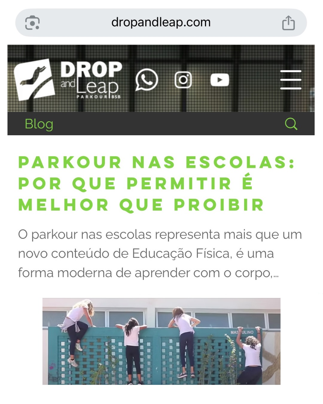Tá todo mundo querendo parkour!!!! Leia o texto completo no nosso Blog. Link na Bio!
Texto: Treinadora Poliana Sousa @poliizz
#dropandleap #parkoureducação #parkourbrasilia #aulasdeparkour #educacao #infancia #escolas
