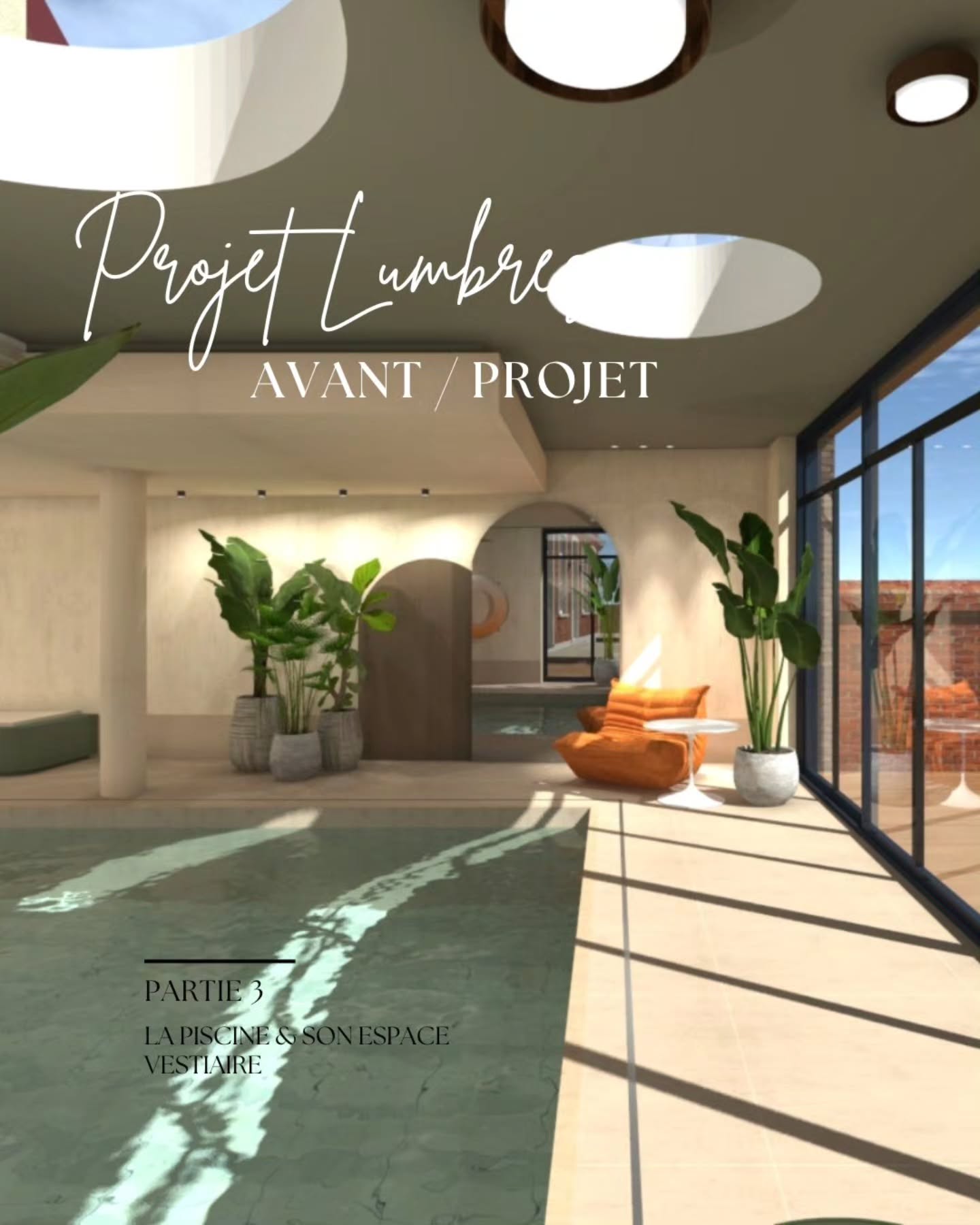 Rénovation complète Projet Lumbres
Partie 3 / La piscine & son vestiaire
Poursuivons la découverte des visuels 3D et des vues de l'existant de ce projet de rénovation complète en pays de Lumbres.
C'est une transformation d'envergure qui s'opère ici, un sujet techniquement assez copieux. Nous avons la chance de faire un métier très "complet"! Je ne vous reparle pas de nos rêves de global design, c'est une évidence.
N'hésitez pas à nous dire en commentaire qu'elle sera votre pièce préférée.
Cette publication est la troisième d'une série de 6.
Merci à nos clients pour leur confiance 💫
Conception réalisation Agence Céline HENRI