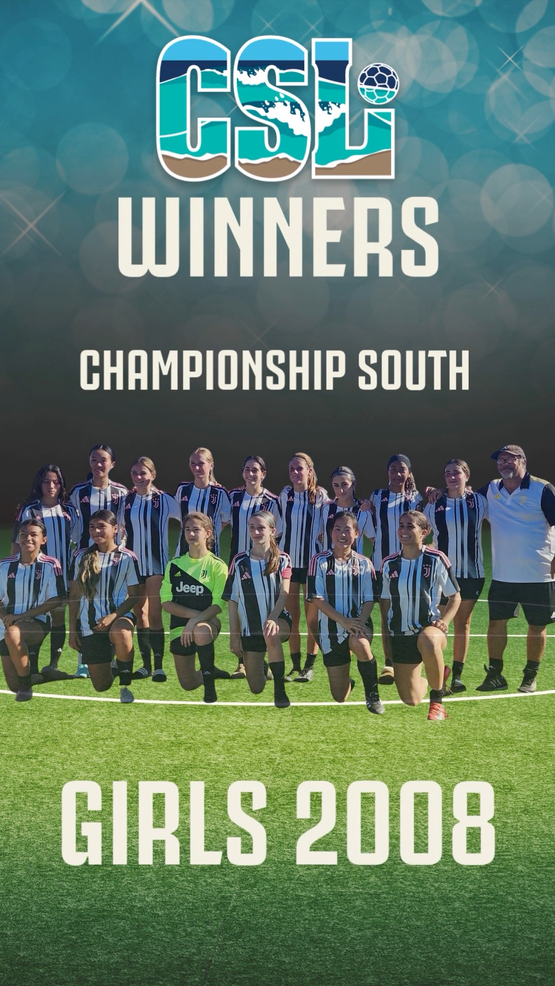 🏆 CSL LEAGUE CHAMPIONS! 🏆
JUVENTUS ACADEMY LA – G08 BLACK
Our Girls 2008 Black team has officially won the CSL Championship South Division, finishing at the top of the table after a competitive season!
Final Standings Recap:
1st Place – Juventus Academy LA G08 Black
Record: 7W – 3L – 2T
Goals For: 24
Goals Against: 14
Points: 23
An incredible achievement built on discipline, teamwork, and a relentless winning mindset. The girls competed with heart every weekend and earned this championship with consistency and growth.
A huge congratulations to our players, coaches, and families for their dedication throughout the season.
Forza Juve! ⚫⚪