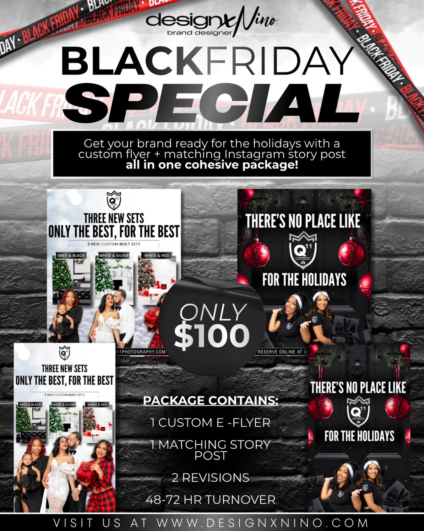 🔥 BLACK FRIDAY DESIGN DEAL 🔥
NOW ONLY $100
I just wrapped an e-flyer and matching story post for one of my retainer clients and I loved how it came out.
This bundle is perfect for branding, promo drops, holiday sales, launches, events and anything you want to make look official and eye-catching.
If you need your own Custom E-Flyer and IG Story Post for Black Friday, now is the time to tap in. Clean. Cohesive. Scroll stopping.
Last day to book is Monday, Dec. 1st at 11:59 PM.
Limited slots available. Tap in today. ✨