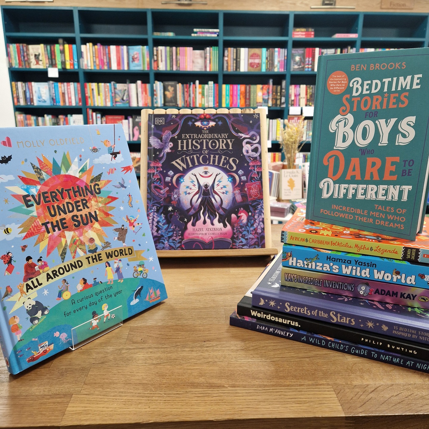 Unsure what to get the why, why, why child in your life? Look no further.
Our favourite books for the young ones in your life wanting to know more about the world.
- Everything Under the Sun by Molly Oldfield
- The Extraordinary History of Witches by Hazel Atkinson
- Bedtime Stories for Boys Who Dare to Be Different by Ben Brooks
- African and Caribbean Folktales, Myths & Legends by Wendy Shearer
- Hamza’s Wild World by Hamza Yassin
- Kay’s Incredible Inventions by Adam Kay
- Secrets of the Stars by Alicia Klepeis
- Weirdosaurus by Philip Bunting
- A Wild Child’s Guide to Nature at Night by Dara McAnulty
#childrensbooks #booksforkids #bookrecs #bookrecommendations #bookshop #bristolbookshop #shoplocal #giftguide #giftideas #giftbooks #bookstagram #bristolbookshop #bristolbookstagrammers #bristolbookstagram #bs5