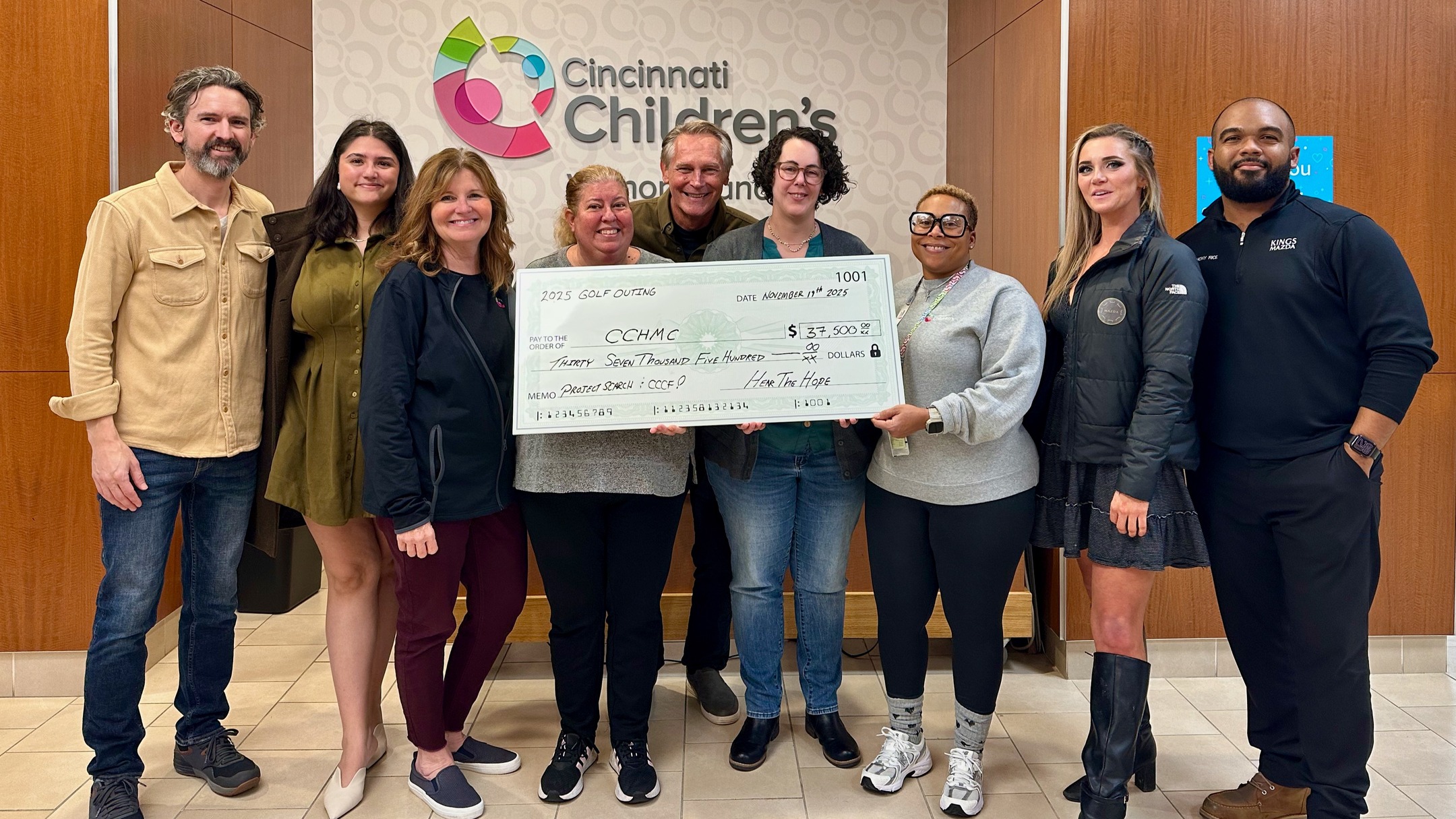 Our annual golf outing benefiting @cincychildrens was a huge success! Our non-profit @hearthehope was thrilled to present a check for $37,500!
This money will benefit Project SEARCH and the Family Charitable Care Fund at Cincinnati Children's Hospital.
It takes a village to make this happen⦠well done to each of you! Letās do it again next year!