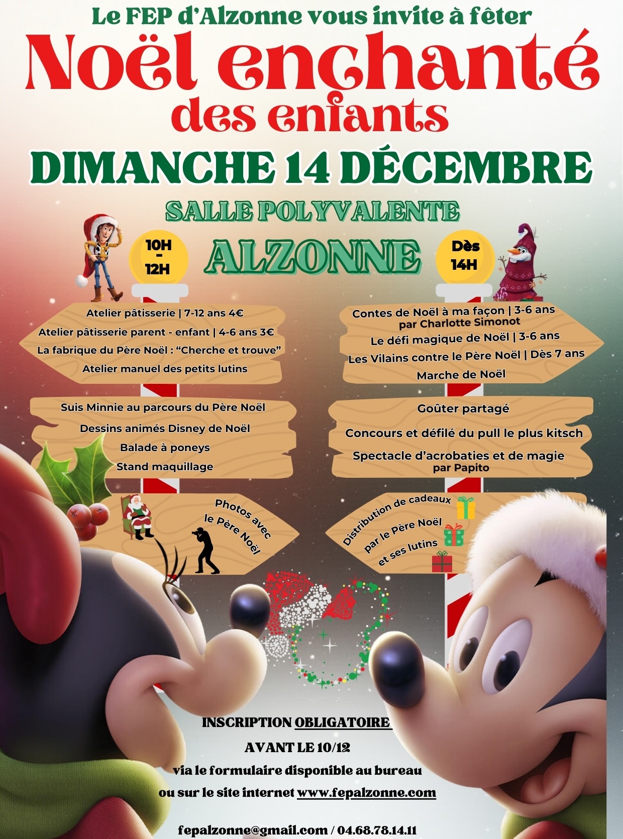Ho ho ho !🎄Préparez-vous à une magie débordante cette année ✨! Pour notre journée du Noël des enfants, une rumeur chuchote que le Père Noël 🎅, dans sa grande hotte, apportera bien plus que des cadeaux. 🎁 Il semblerait qu'il ait fait un détour par un monde enchanté, ramenant avec lui une pincée de poussière d'étoiles✨ et de joie féerique. Attendez-vous à une célébration où la magie de Noël se mêlera à l'émerveillement d'un univers que nous connaissons et aimons tous... 🏰🪄