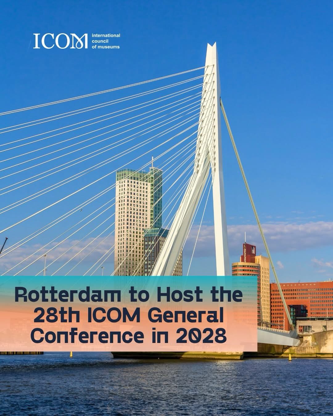 ¡Gran noticia para el mundo de los museos! La Asamblea General del International Council of Museums (ICOM) ha oficializado la elección de Róterdam (Países Bajos) 🇳🇱 como ciudad anfitriona de la 28ª Conferencia General de ICOM en 2028.
La Conferencia General ICOM 2028 explorará cómo los museos pueden participar activamente en el diálogo, actuar como catalizadores para la inclusión y la sostenibilidad, y responder a los desafíos de nuestro tiempo a través de la colaboración y la creatividad.
🔗https://icom.museum/en/news/rotterdam-to-host-the-28th-icom-general-conference-in-2028/
——————————————————————
Great news for the museum world! The General Assembly of the International Council of Museums (ICOM) has officially selected Rotterdam, Netherlands 🇳🇱, as the host city for the 28th ICOM General Conference in 2028.
The 2028 ICOM General Conference will explore how museums can actively engage in dialogue, act as catalysts for inclusion and sustainability, and respond to the challenges of our time through collaboration and creativity.
🔗https://icom.museum/en/news/rotterdam-to-host-the-28th-icom-general-conference-in-2028/
——————————————————————
Excellente nouvelle pour le monde muséal ! L’Assemblée générale du Conseil international des musées (ICOM) a officiellement choisi Rotterdam, aux Pays-Bas 🇳🇱, pour accueillir la 28e Conférence générale de l’ICOM en 2028.
Cette conférence explorera comment les musées peuvent s’engager activement dans le dialogue, jouer un rôle de catalyseur pour l’inclusion et la durabilité, et relever les défis de notre époque grâce à la collaboration et à la créativité.
——————————————————————
Ótimas notícias para o mundo dos museus! A Assembleia Geral do Conselho Internacional de Museus (ICOM) selecionou oficialmente Rotterdam, na Holanda 🇳🇱, como cidade-sede da 28ª Conferência Geral do ICOM em 2028.
A Conferência Geral do ICOM de 2028 explorará como os museus podem se engajar ativamente no diálogo, atuar como catalisadores da inclusão e da sustentabilidade e responder aos desafios do nosso tempo por meio da colaboração e da criatividade.