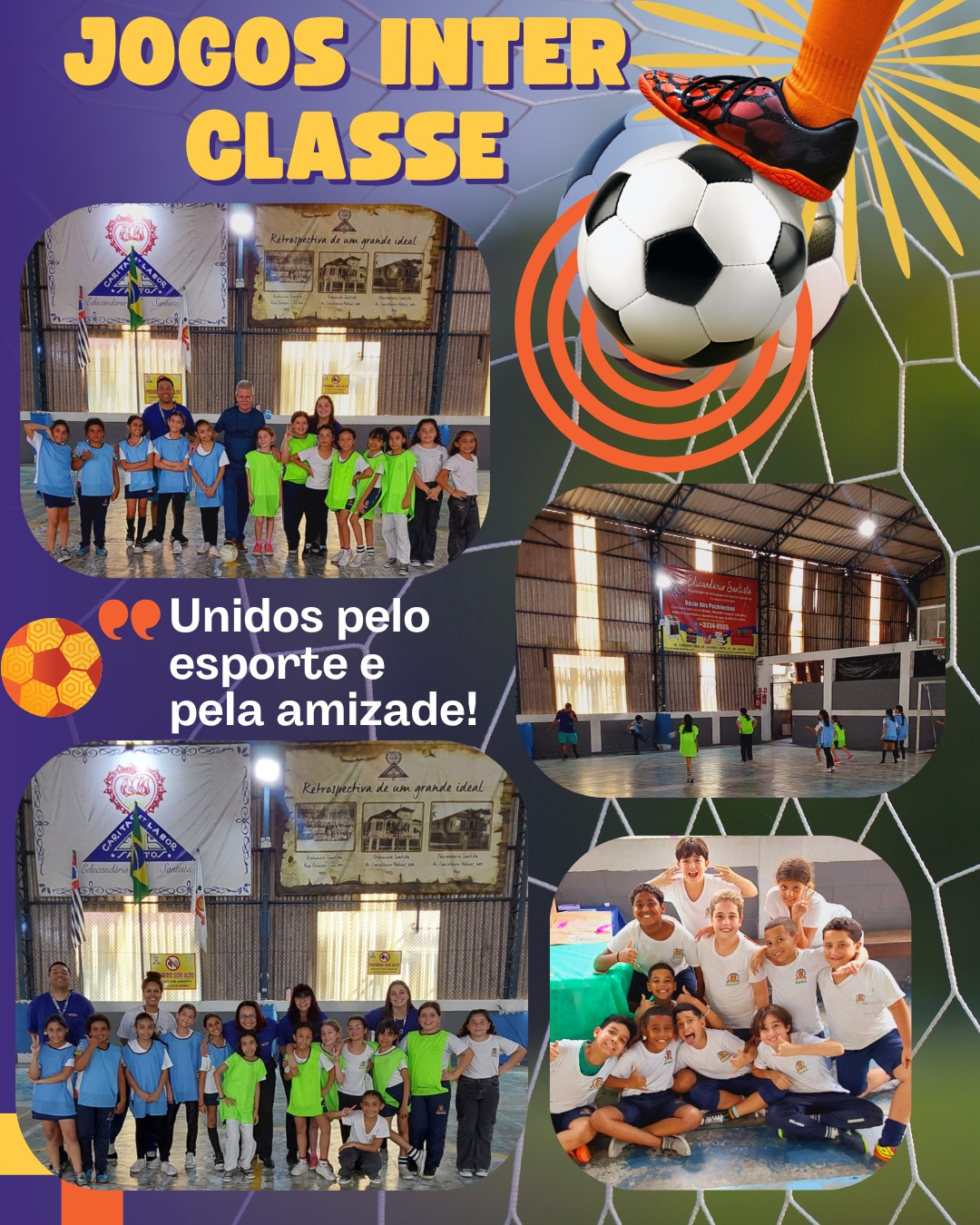 Esta semana está cheia de energia aqui no Educandário Santista! No período da tarde, nossas crianças estão participando do Interclasse de Futebol, com Jogos Comemorativos preparados com muito carinho.
Nosso interclasse não tem foco em quem ganha ou quem é o melhor. Aqui, o objetivo é celebrar a alegria do esporte, o trabalho em equipe e o poder da amizade. Cada partida é uma oportunidade de aprender, ajudar o outro, sorrir junto e entender que, no campo e na vida, nem sempre o mais importante é vencer — e sim viver experiências que nos fazem crescer.
Estamos muito felizes em ver nossas crianças brincando, torcendo e compartilhando momentos tão especiais. Que essa semana continue cheia de gols de alegria, dribles de amizade e muita diversão! ⚽✨
#interclasse2025🙅♀️⚽️🚀 #futebolnaescola #amizadeétudo #diversãogarantida #esporteparatodos #educandariosantista #JogosComemorativos