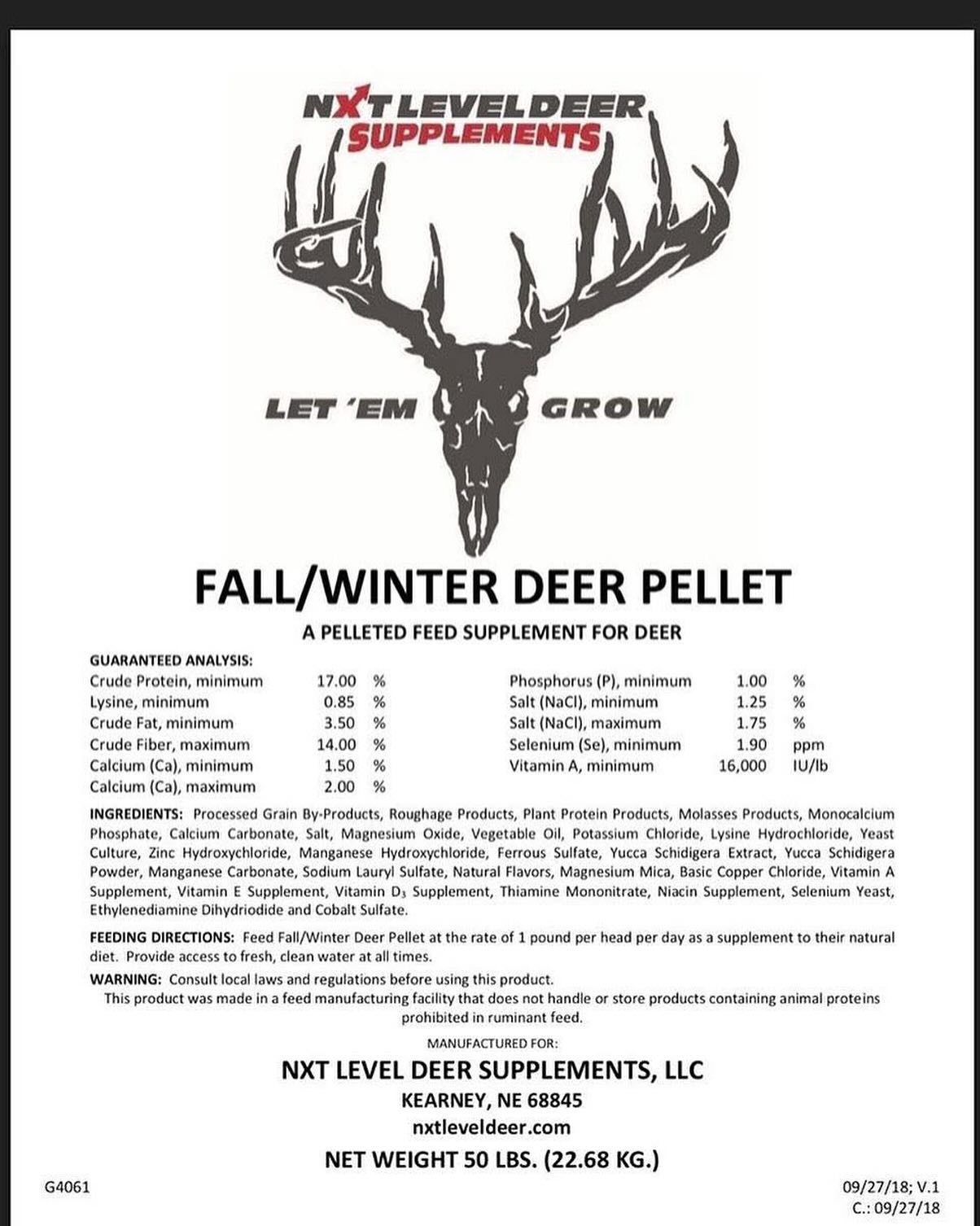 Fall/Winter Feed is here!! Get yours now! Supplemental feeding is more crucial during the winter to ensure bucks rebound from the rut quickly and are in tip top body condition to start growing antlers going into the spring. We have just the feed for your deer!!
.
.
.
#fallwinterpellets #nxtleveldeersupplements #takeyourdeertothenxtlevel #letemgrow #supplementalfeeding #rut #deerfeeding #antlers