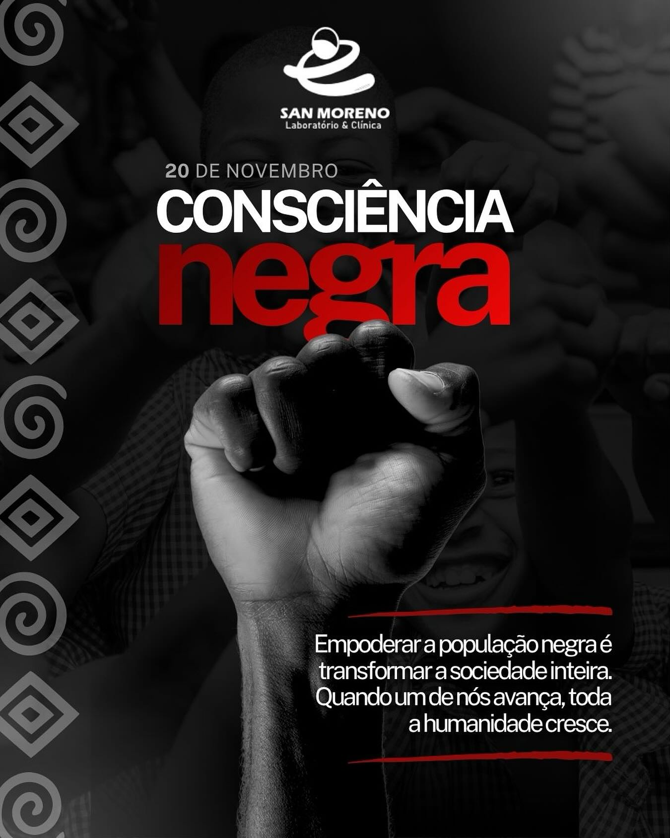 ✨ “No Dia da Consciência Negra, celebramos a força que nos trouxe até aqui e honramos cada história que abriu caminhos antes de nós. Celebramos nossa identidade, nossa cultura e nossa luta diária. Honramos o passado, fortalecemos o presente e seguimos construindo um futuro de orgulho, resistência e liberdade.” ✊🏾✨