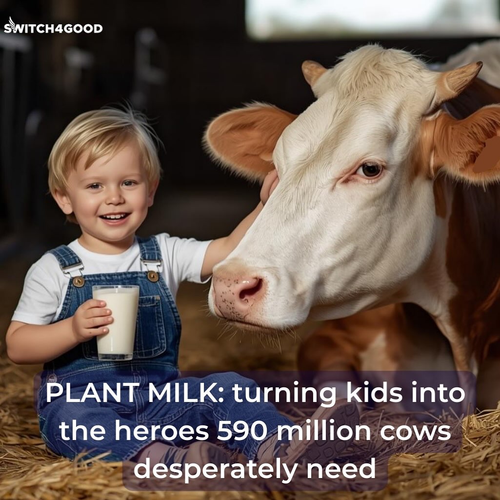 If 10 million (of the nearly 30 million) children in the National School Lunch Program choose a dairy‑free life, they could potentially save the lives of up to 590 million cows over the course of an average American lifetime.
That’s why the FISCAL Act is so crucially important: it will give millions of children the dairy‑free choice they need and dramatically cut future demand for cow’s milk.
This is exactly the future we’re driving toward with The Justice Tour 👇
Starting in 2026, we’ll roll up to schools across the United States to educate students, teachers, and faculty about how to thrive dairy‑free. By reaching kids early—before unhealthy habits are set—we can create ripple effects that last a lifetime. It’s far easier to inspire a 7‑year‑old than to change a 55‑year‑old’s eating habits, and the impact multiplies with every single classroom we visit!
If you believe kids are the key to saving cows, this tour will be an absolute game changer.
Visit our Justice Tour page (switch4good.org/justice-tour) and see how our innovative education tour will fuel this movement. Your support will power our educational vehicle, staff, and immersive science‑based experiences that open hearts and minds. Together, we’ll turn free milk choice for kids in the lunchroom into freedom for cows.
switch4good.org/justice-tour