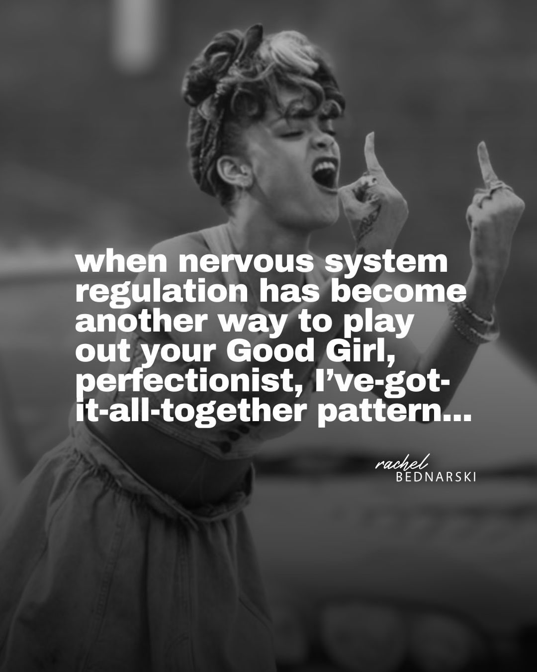This is 100% my pattern too, btw — it’s takes one to know one!
And it’s a tricky one to spot for ourselves because control is our nervous system’s sneakiest safety pattern.
Comment ‘beyond’ and I’ll send you my free nervous system guide that’ll show you towards the next step now that you’ve mastered regulation, gotten the A+, and know there is more to your ‘healing’.
——————
#nervoussystem #nervoussystemregulation #nervoussystemhealing #somatics #somatictherapy somaticcoach somaticawareness healingjourney
