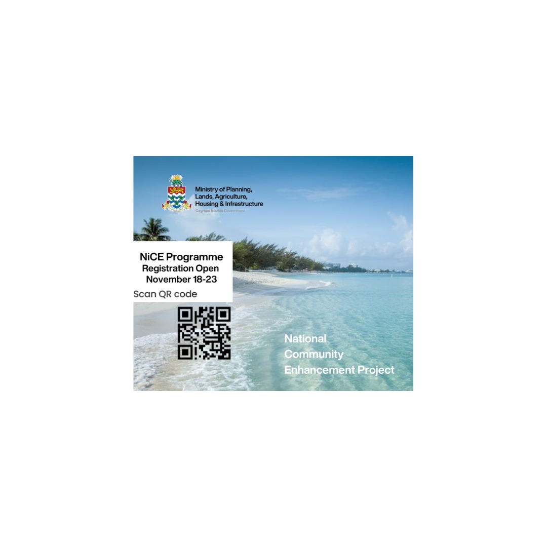 NiCE Work Programme Registration Extended 🌿
Good news — registration for the 2025 National Community Enhancement (NiCE) Programme has been extended to 4pm on Tuesday, 25 November.
Caymanians aged 18+ can still apply for short-term paid employment supporting national beautification and clean-up projects from 1–12 December 2025.
📝 Register now: https://wkf.ms/3LJSXfx 📲 or Scan the QR code to apply.
For further information: Ministry.pahi@gov.ky | 345-244-2412
Please share with your networks to help spread the word.