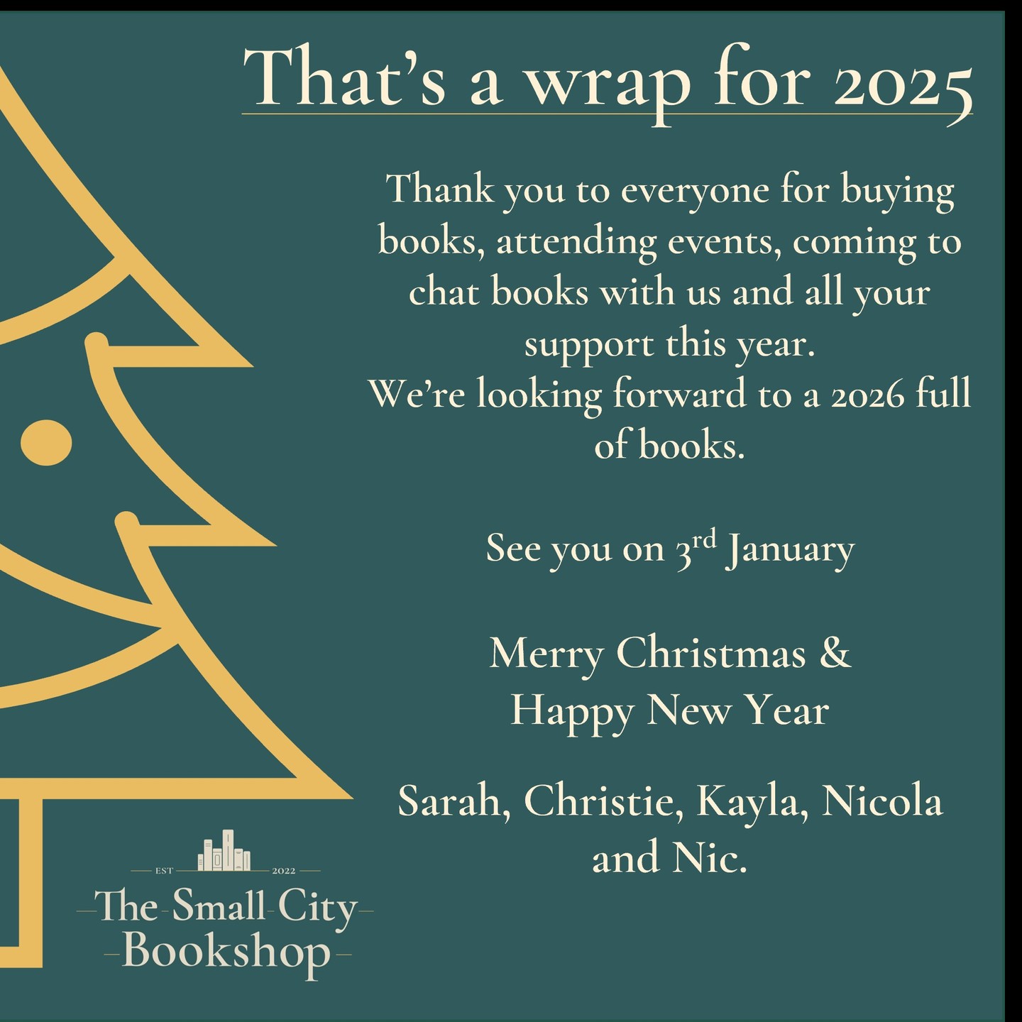 Thank you to all of you! Enjoy a restful festive season ❤️ See you next year!