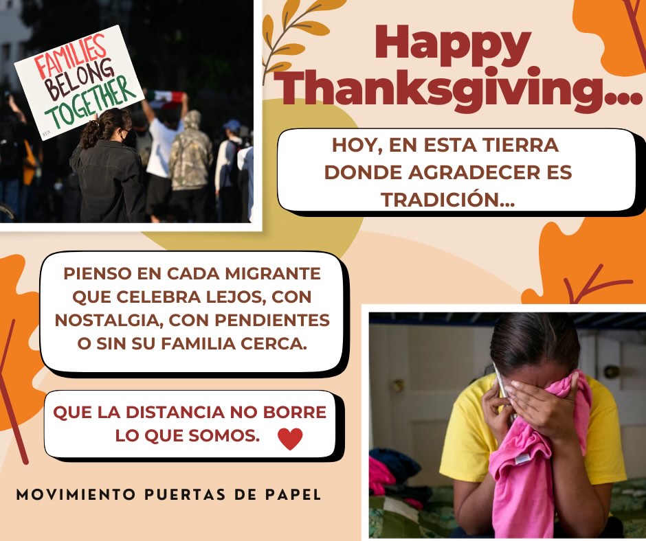 Today, I’m grateful for our migrant strength — for those celebrating from afar, for those still fighting, and for those longing for an embrace that hasn’t arrived yet. We are together, even when miles apart. 💛✨