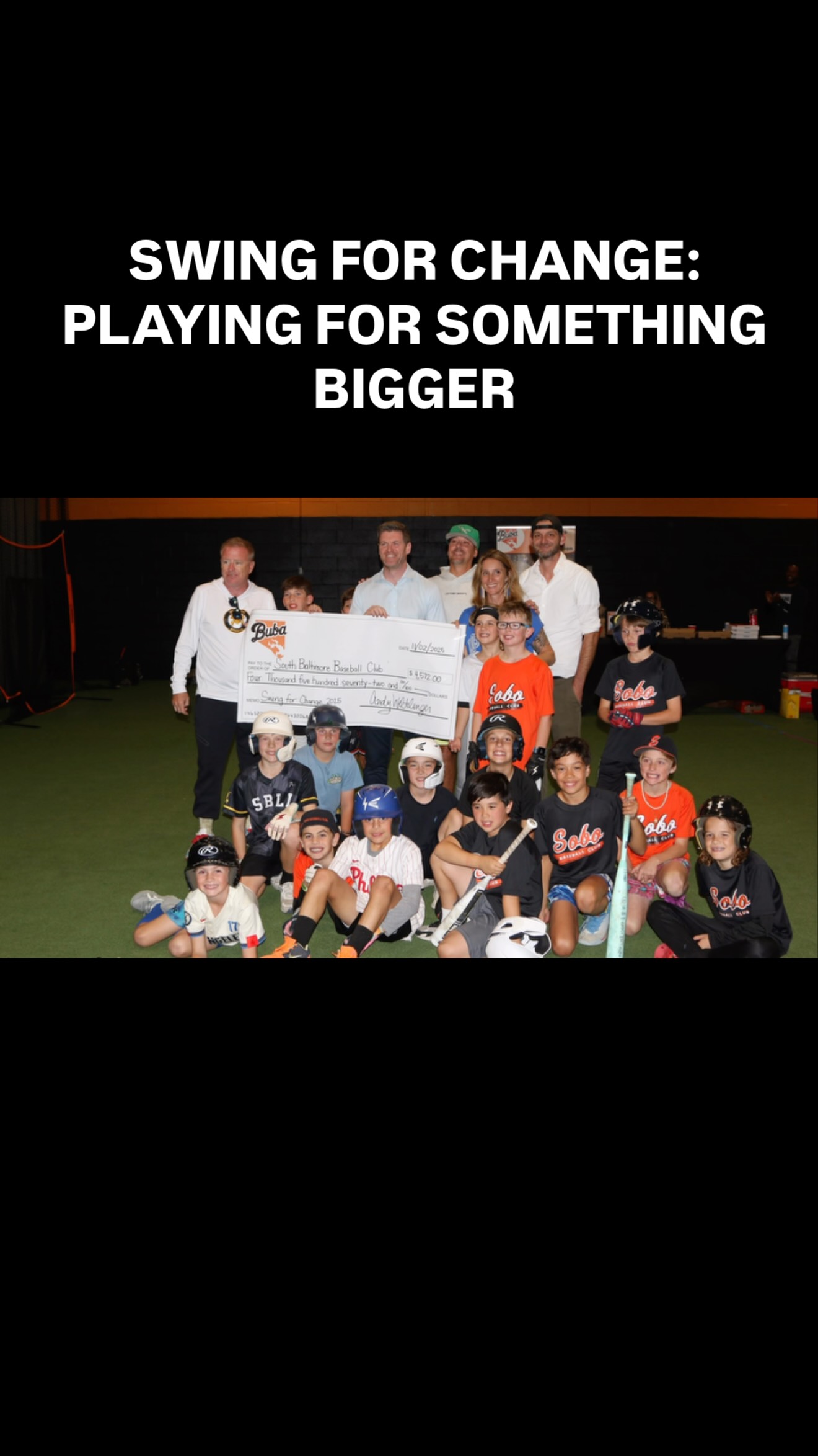 SOBO Baseball Club showing what leadership looks like—on the field and in the community. ⚾💪
They hosted a Swing for Change fundraiser to support their team—and chose to give back to youth across Baltimore City by helping power BUBA programs, from after-school programming and facility access to scholarships that create opportunities for young athletes across the city.
This is what playing for something bigger looks like. 🙌
Want to support the movement?
Join us for our Field of Futures event with Adam Jones on December 6.
🎟 Limited tickets still available—don’t wait. https://buba.rallyup.com/fof2025/Campaign/Details
#SwingForChange #BUBA #BaltimoreYouth #FieldOfFutures #AdamJones