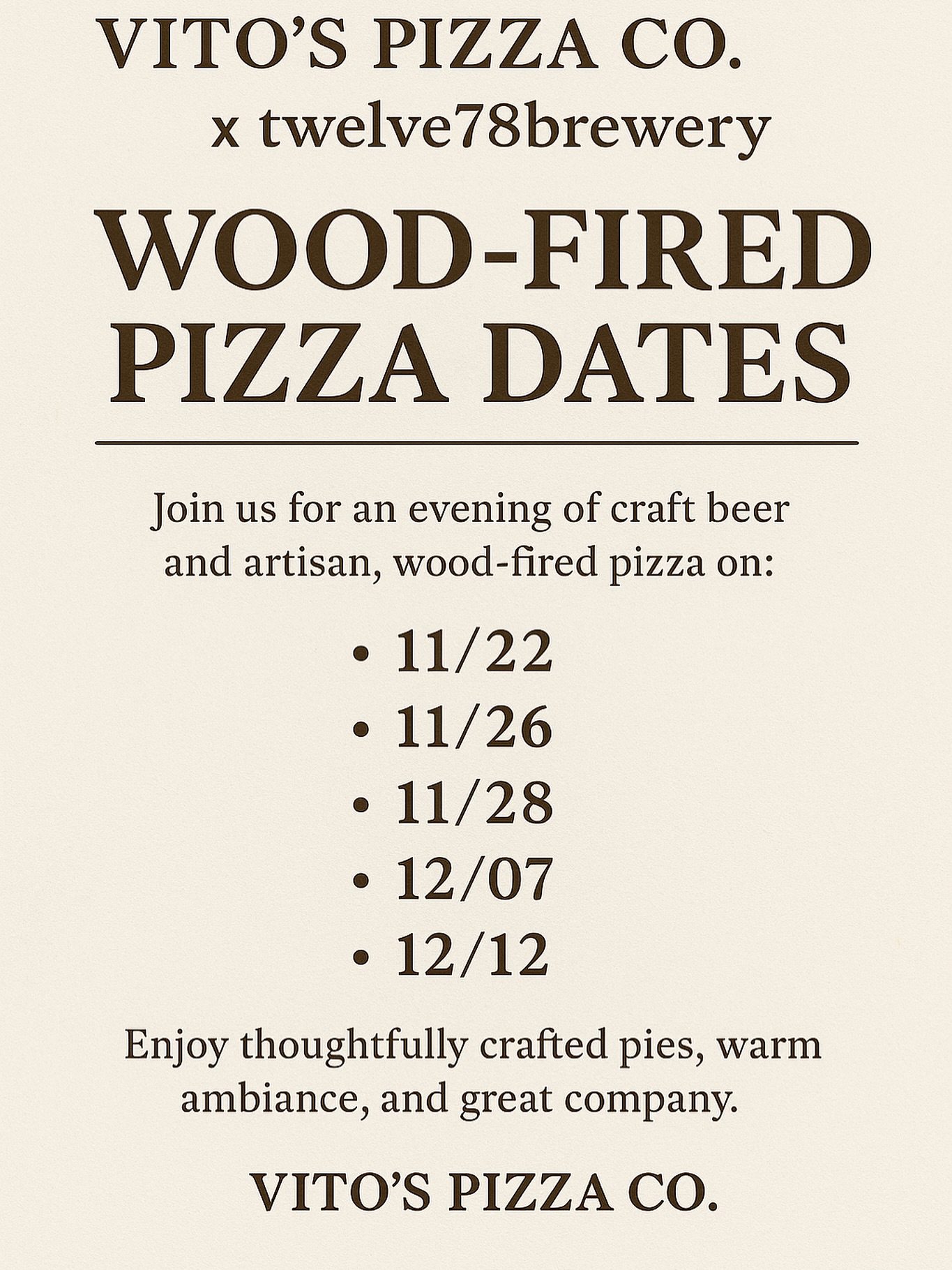 Winter is coming! Come get some pizza 🍕 before it’s too cold to go outside!!!! See you there!