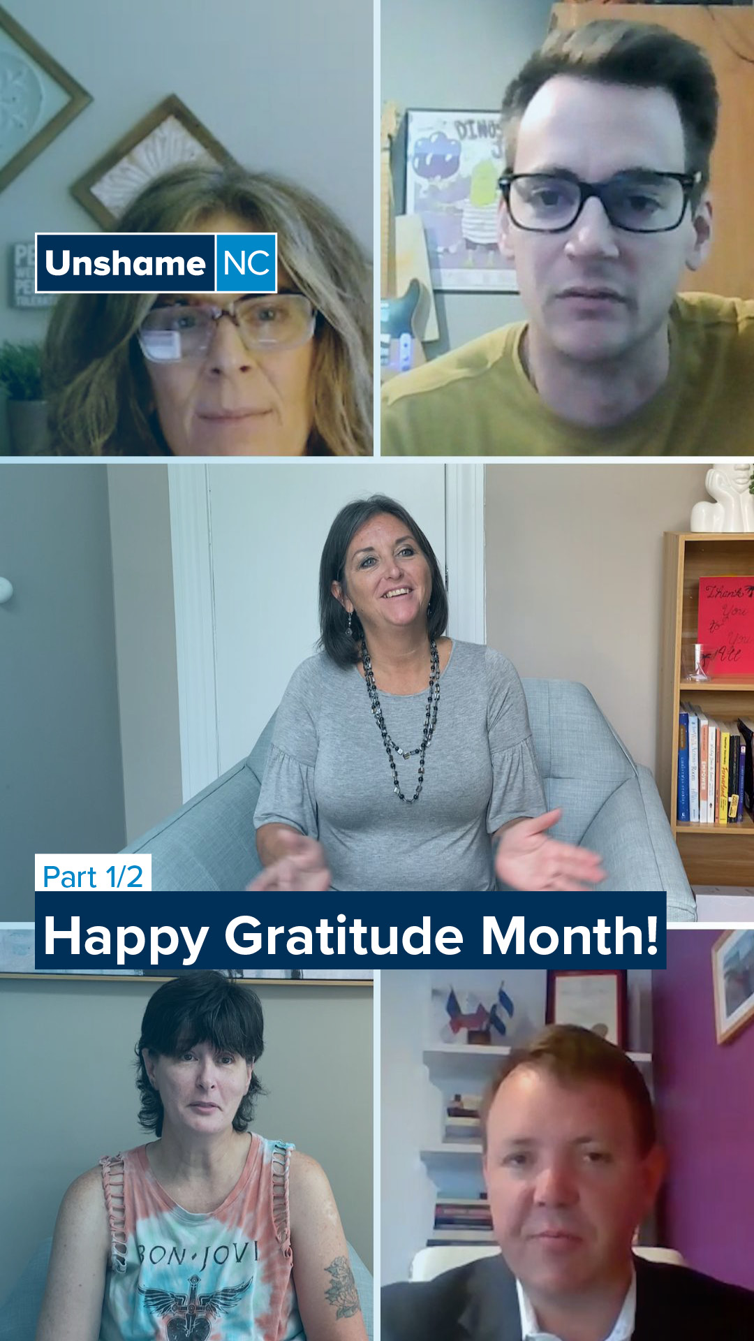 This Gratitude Month, Unshame NC is celebrating all the people who lift up our communities and help make recovery feel possible. 🍁🧡🍂❤️
We’re so grateful for everyone who shows up with love and support, from family members to 12-step groups to harm reduction teams. There are so many caring people in the SUD space. Thank you for helping others feel seen, safe, and hopeful!