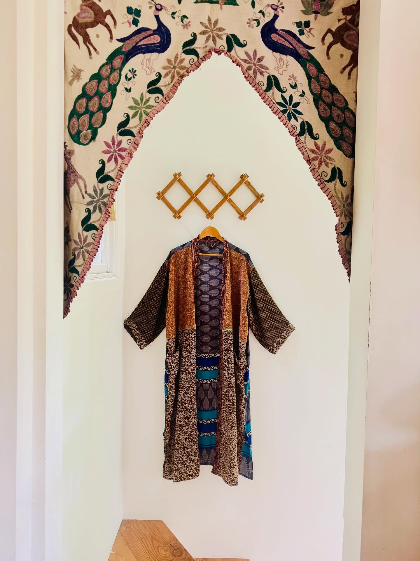 A few of the beautiful pure silk sari RANI Robes launching on Monday. I have around 25 of these one of a kind stunners, soft and lush on the skin… your perfect Summer robe to use as loungewear, or as I do later over everything! If you miss out and want more of these please do let me know! 🤍