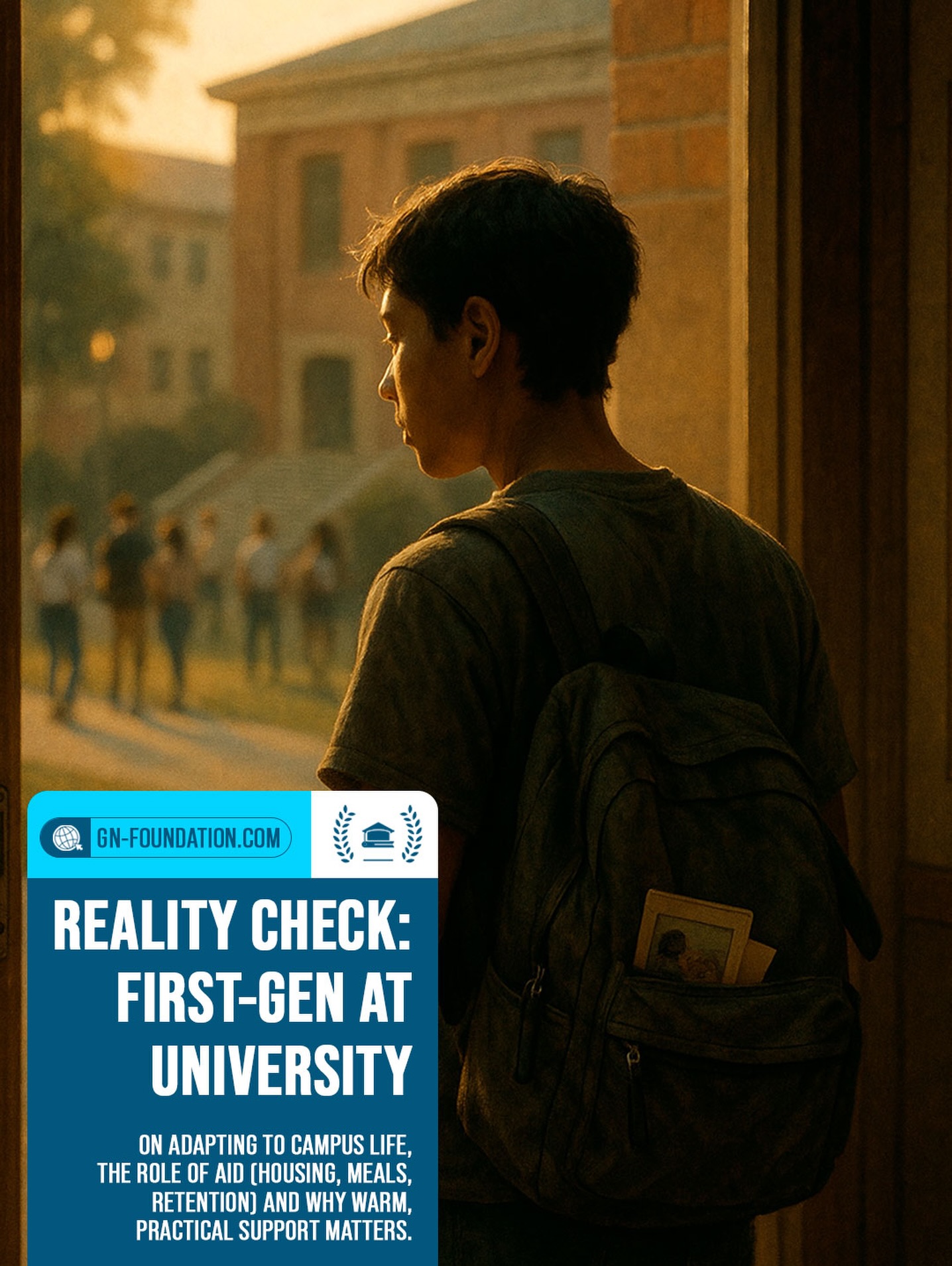 For young people who are the first in their families to enter higher education, campus life is a transformative experience, but one that requires intense adaptation. 🤓
Dealing with housing, meals, and academic retention are real challenges that often demand structural support.
Here at the G&N Foundation, we facilitate their entry, but we know that this practical and welcoming support, whether through aid programs, or family backing is crucial for their continuation. 🤩
We believe success is not just about acceptance, but about staying and thriving. Family support is the strength that sustains this journey! 🤌
Join us in this movement.
https://www.gn-foundation.com/ 💻
#GNFoundation #University #Youth #Family #Campus #Academic
———————————-
Para os jovens que são os primeiros de suas famílias a ingressar no ensino superior, a vida no campus é uma experiência transformadora, mas que exige uma adaptação intensa. 🤓
Lidar com a moradia, a alimentação e a permanência acadêmica são desafios reais que, muitas vezes, exigem um apoio estrutural.
Aqui na G&N Foundation, nós facilitamos a entrada, mas sabemos que esse apoio prático e acolhedor, seja através de programas de auxílio, ou da retaguarda familiar é crucial para a continuação. 🤩
Acreditamos que o sucesso não se resume à aprovação, mas à permanência e prosperidade. O suporte da família é a força que mantém essa caminhada! 🤌
Junte-se a nós nesse movimento.
https://www.gn-foundation.com/ 💻
#GNFoundation #Universidade #Jovens #Familia #Campus #Academico