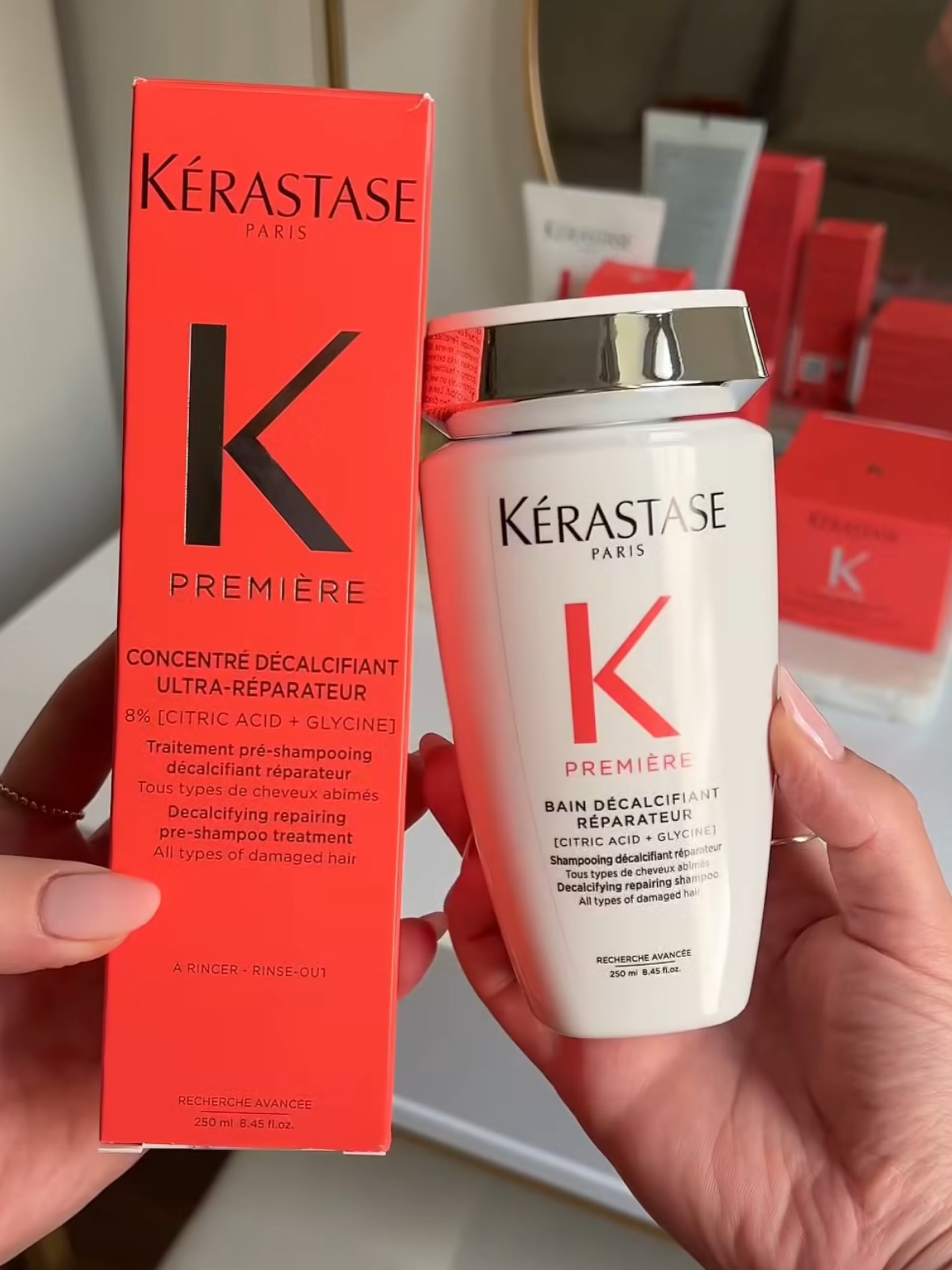 Premieré by @kerastase_official is truly life changing!!!
For damaged, over-processed hair. This line reconnects broken keratin links. The Bain cleanses, decalcifies and restores strength with a rich lather.
The whole line is available at the salon!