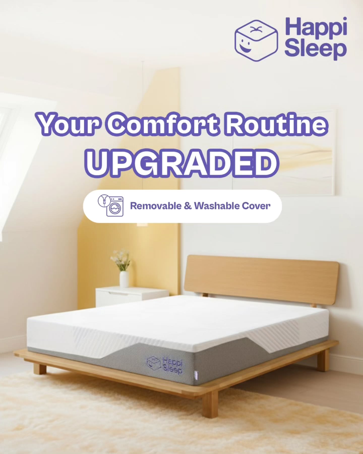 When life gets messy… just unzip the chaos away. 😎🧼
Our H+ Prime Mattress comes with a removable, washable cover that keeps your mattress fresh with zero fuss. So whether it’s pet fur, daily dust, or accidental smudges, it’s simply zip, wash, done.
Plus, it comes with an anti-slip base, so it stays put during all your roll-around-and-relax moments. Yappie!
Stay comfy, stay carefree.
#HappiSleep #DreamWithUs