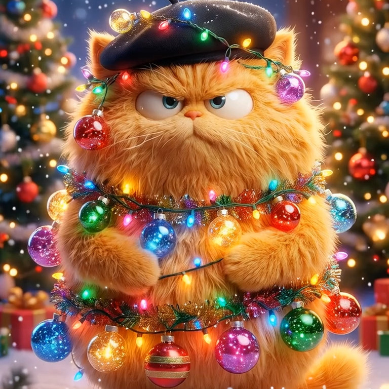 Chatbask en mode fêtes de Noël... Chatbask en mode fêtes de Noël...