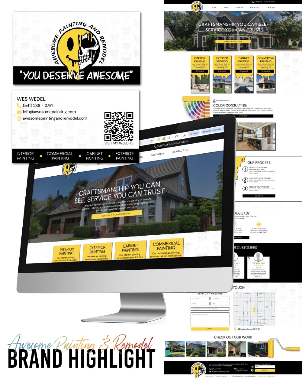 A great brand starts with understanding the people behind it.
We refreshed Awesome Painting’s branding to better reflect their quality, professionalism, and pride in their craft.
Good design isn’t just pretty—it’s purposeful.
DM us to start your brand refresh.
#BrandIdentity #WebDesign #SmallBusinessMarketing