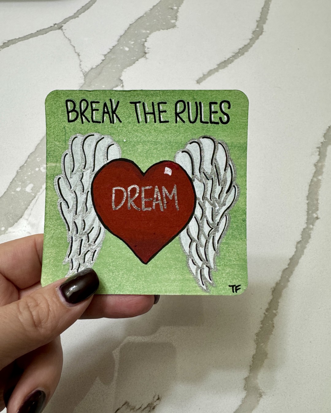 Just taking a moment to share this cute piece I did for the Coaster Art Show sponsored by Pennant Coffee here in the ICT. If you're local and have a chance, swing by. The show begins today.
This mixed-media piece was created with Optimist Mixable Color, Posca, and Chrome Markers.
#AnalogArt #MixedMediaArt #HandmadeArt
#MiniArtworks #ArtOnCoasters #LocalArtist
#SupportLocalArt #ArtShowReady #WichitaArtScene #TinyArt #CreativeCommunity
#ArtistLife @pennantcoffee