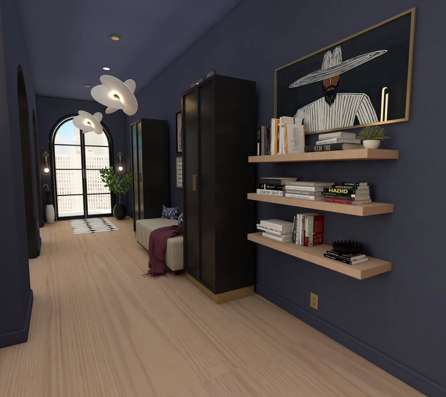 Hallway vibes!
Www.bellanoiredecor.com