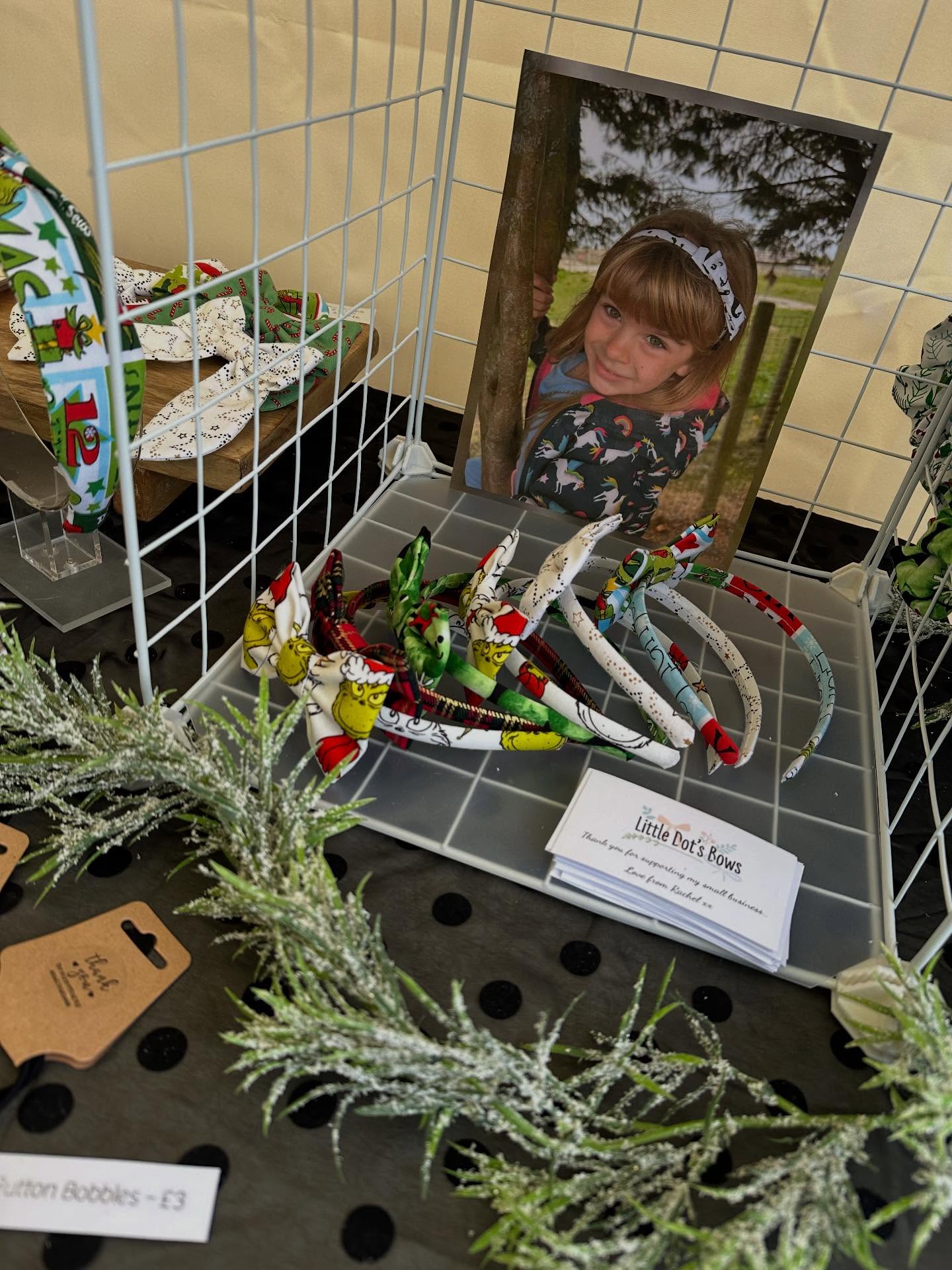 First Christmas Market of the year done! More to come but the inventory has been adjusted on the website. Some fabrics are completely used up and products made so once they’re gone they’re gone.
If you need to get your Christmas orders in (especially Baby Bibs as they’re selling fast) I’d recommend doing so before the next market on Friday next week 🥰🤩🥳
#christmas #market #handmade #handmadechristmas #handmadechristmasgifts #littledotsbows