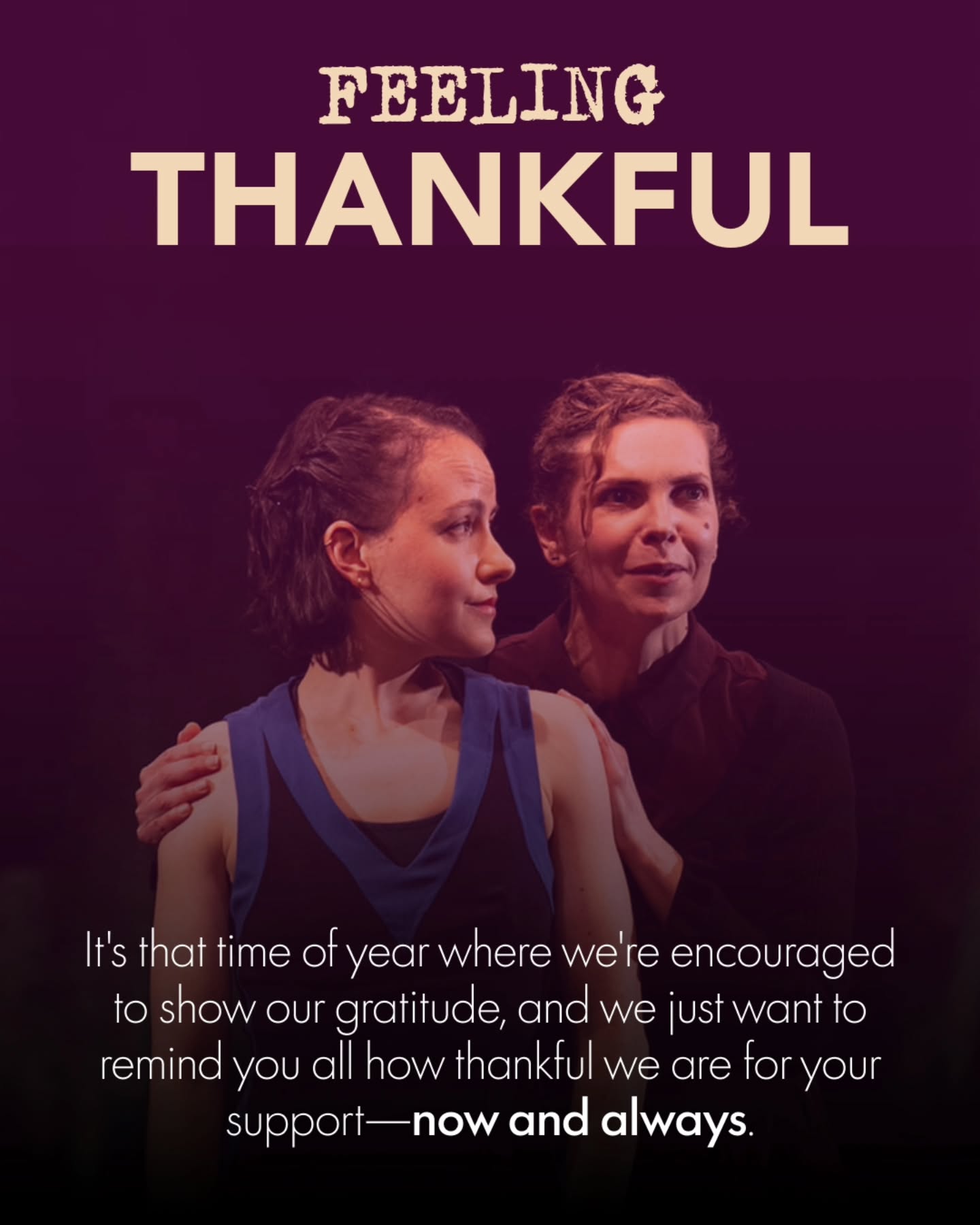 We’re feeling extra thankful for you—our YFR community—today and always. ❤️ Your support, excitement, and love for the stories we create mean the world to us.
What’s bringing you gratitude this season? 🍂✨
#thankful #independenttheatre