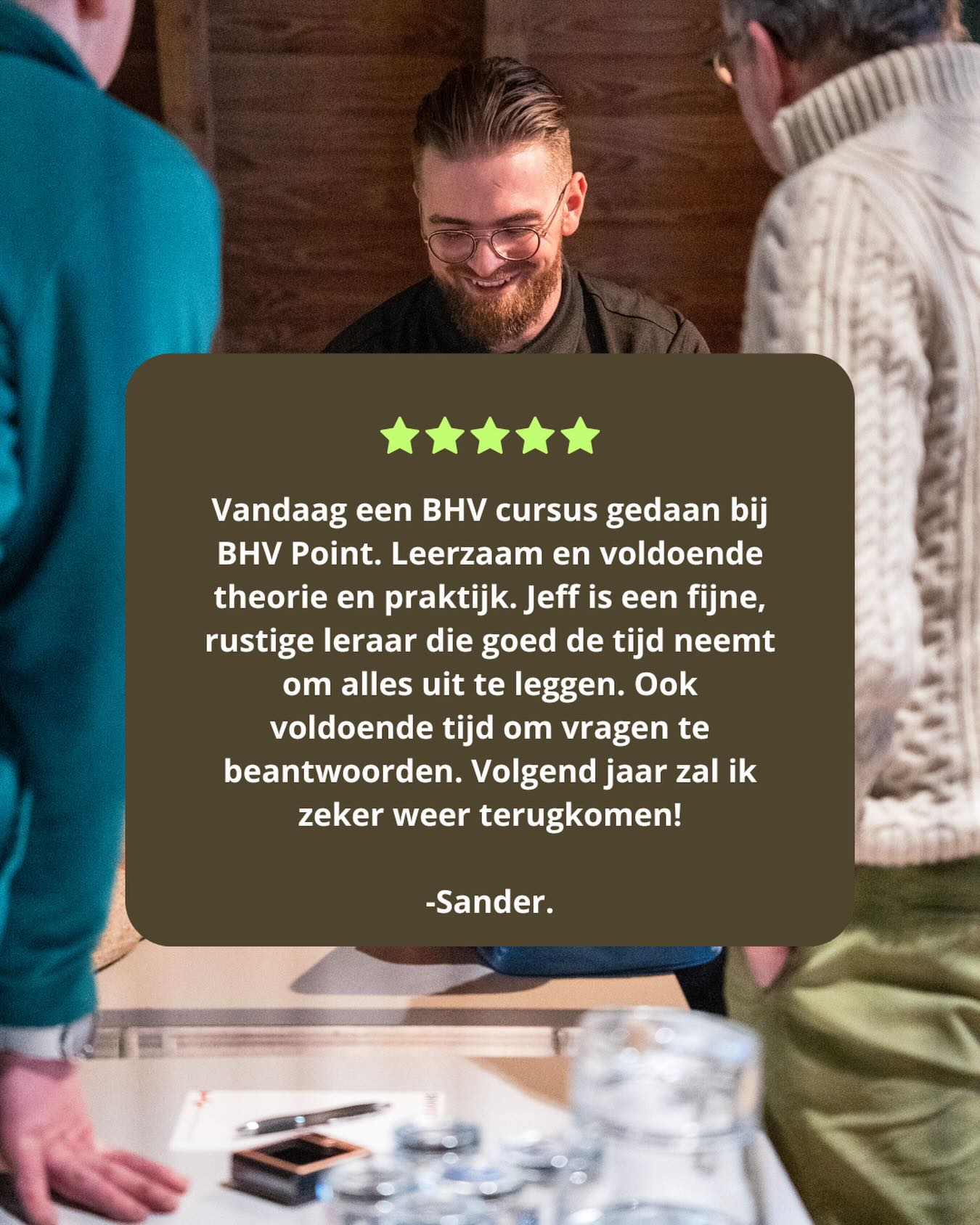Wanneer een review precies zegt waarom ik doe wat ik doe. 💪
Dank je Sander! Dit is goud. BHV is niet alleen leren, het is begrijpen en écht kunnen toepassen.
Jouw team ook een training waar ze zeggen “dit was top, we komen terug”?
DM en ik regel het.
#veiligheid #safetyfirst #bedrijfshulpverlening #BHV #ehbo #veiligheidsbewustzijn
#bedrijfsveiligheid #veiligewerk #noodsituaties #levensreddendhandelen #praktijkgerichteopleiding
#eerstehulp #AED #ontruimingsoefening #veiligheidsopleiding #hulpverleners #teamwork
#BHVpoint #TeamBHVpoint #BHVpointTraining