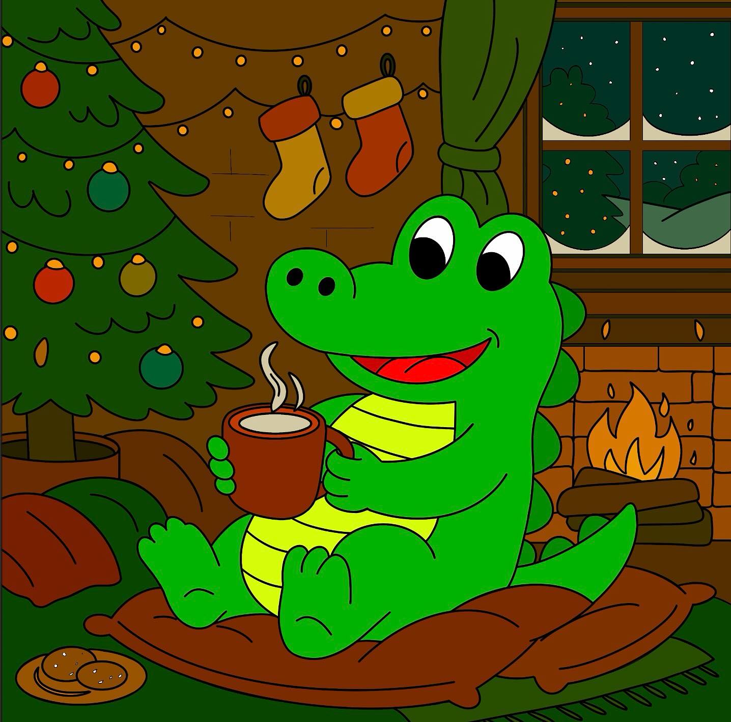 The Bristol Crocodile has been very busy getting his Christmas decorations up early this year… and now he’s treating himself to a cosy evening by the fire with a big mug of hot chocolate and a plate of cookies. ✨🧦🔥🌲
Sometimes even superheroes need a quiet moment to enjoy the magic.
#BristolCrocodile #BristolArtist #ChildrensIllustration #ChristmasInBristol #FestiveVibes #CosySeason #HotChocolateWeather #ChristmasDecorations #IndieIllustrator #KidsBooks #BristolMakers #ChristmasMagic #IllustrationArt #PictureBookWorld