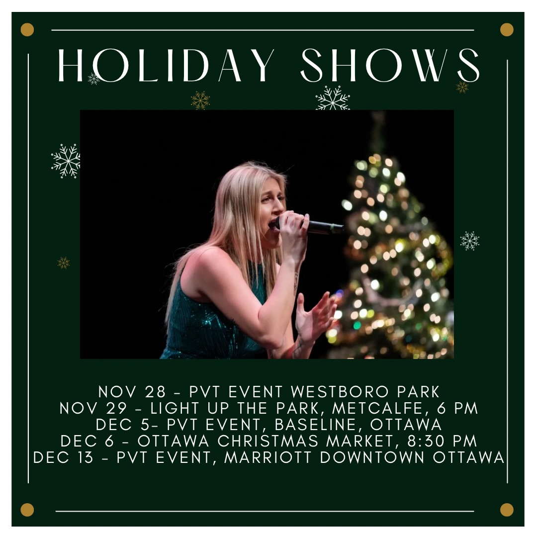 Holiday show season is here âšđ
Singing my little heart out till Christmas, hope to see you at a show! đ€đ€
đž: @blush.boss.co
Some dates have not been confirmed yet, possibly more to be added.
.
.
La saison des spectacles des FĂȘtes est arrivĂ©e âšđ
Je chanterai tout mon cĆur jusqu'Ă NoĂ«lâ jâespĂšre vous voir Ă lâun de mes spectacles! đ€đ€
Certaines dates n'ont pas encore été confirmé, c'est possible que de nouvelles dates s'ajoute.
#countrysinger #countryartists #holidayseason #ottawaevents #livemusic #chanteusecountry #musiquecountry #saisondesfĂȘtes #ottawachristmasmarket