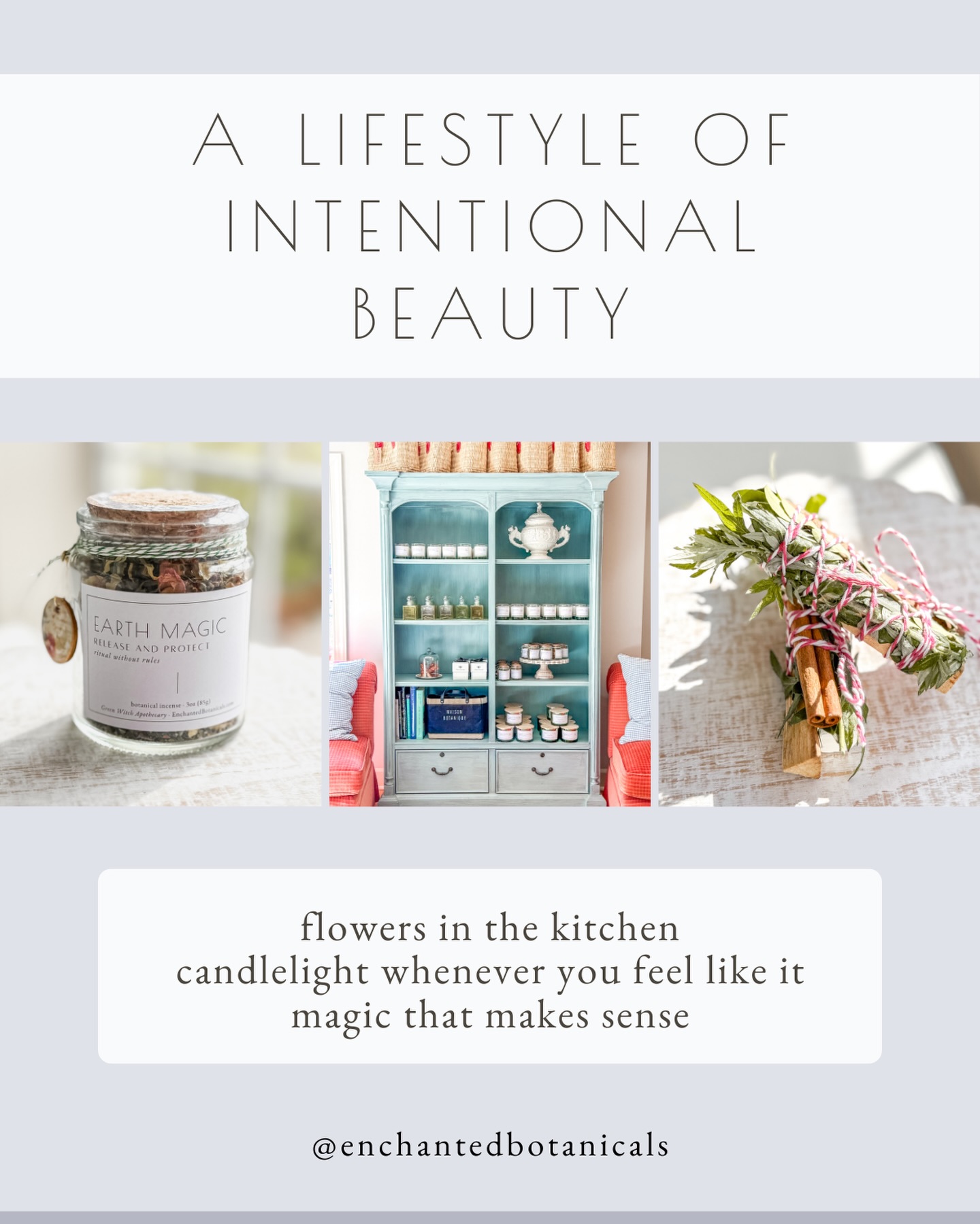 This is the good stuff:
flowers in the kitchen,
candlelight whenever you feel like it,
and magic that actually makes sense.
If you’ve been craving a softer, less frantic way to feel connected —
welcome to a lifestyle of intentional beauty.
(And yes, the kettle’s already on. Tea for two?)
@enchantedbotanicals
#intentionalbeauty #midlifemagic #prettymagic