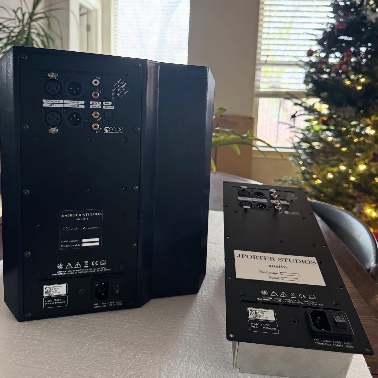 Wellington active micro 500 watts per channel, bi-amplified 3 watt. Ultra linear, ultra low distortion, room filling HiHi sound