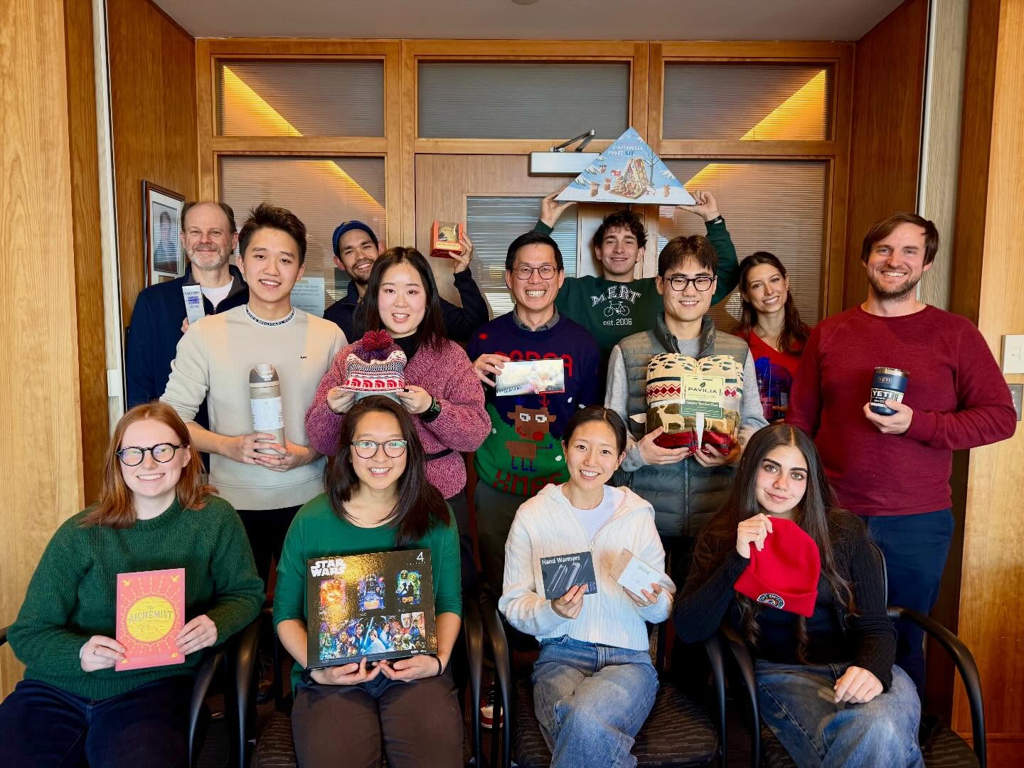 December 2025: Celebrating a year of discovery with our friends in the Ridky Lab! ✨ Energy was high for our first-ever Yankee Swap, and the "stolen" Yetis were highly sought after. 😂 Grateful for this scientific community. Happy Holidays! 🔬🥂
