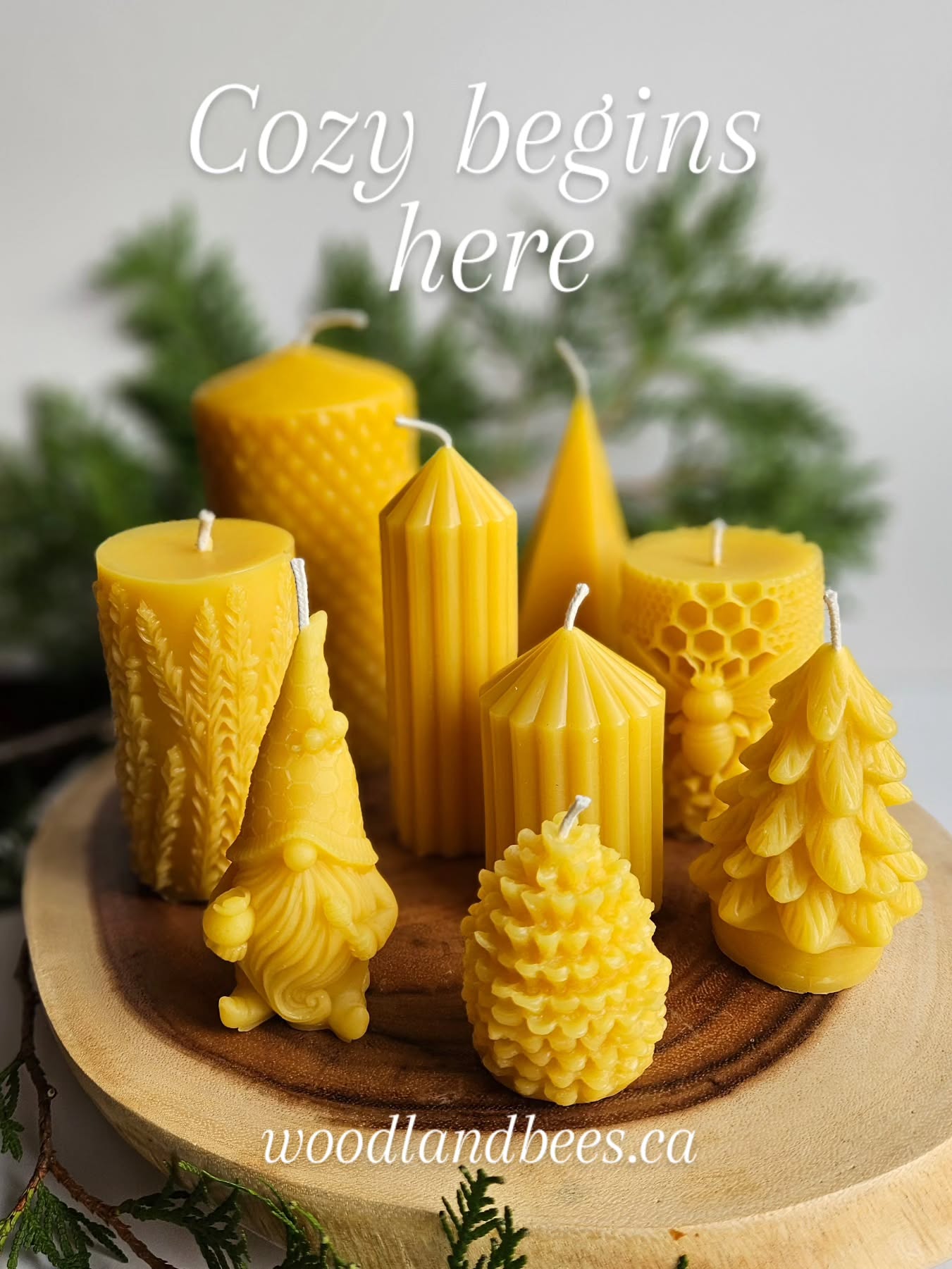 Each of our candles is hand-poured with love, wrapped in the gentle scent of honey, and ready to brighten your holiday moments.