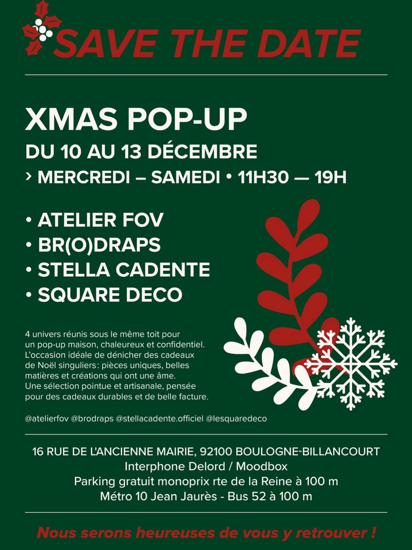 Venez retrouver nos créations du 10 au 13 décembre à Boulogne Billancourt
#cuir #crochet #faitmainfrançais #handmade #maroquinerie