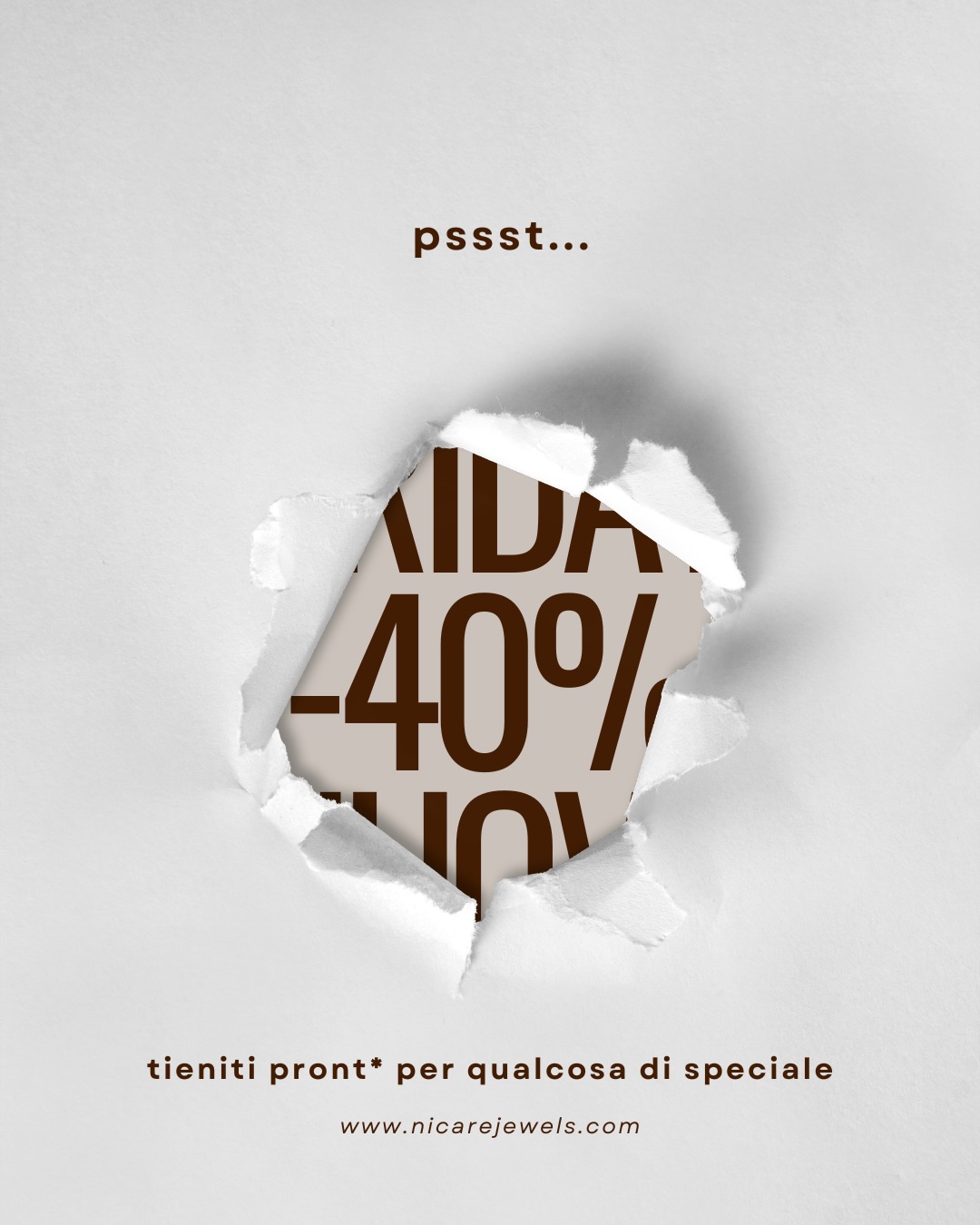 BLACK FRIDAY START DOMANI 22 novembre ore 18‼️
Scorri per scoprire la notizia più pazza dell'anno...✨
-40% su tutto il sito e spedizione gratuita su tutto senza minimo d'ordine e... NUOVISSIMO DROP DI ORECCHINI A 9,99€🤩
solo su www.nicarejewels.com🤎
#jewels #sales #blackfridayjewels #blackfriday