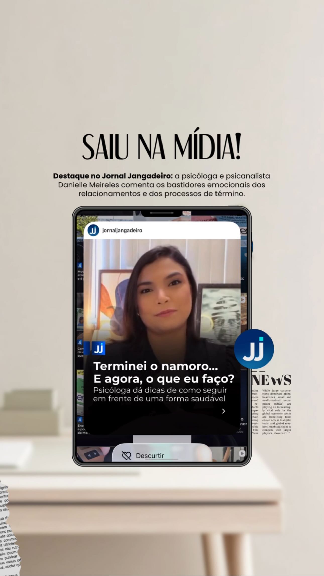 Saiu na mídia! 🚨📰
Conversei com o Jornal Jangadeiro sobre padrões afetivos, encerramentos de ciclos e as armadilhas que mantêm muitas pessoas presas em relações abusivas.
#DanielleMeireles #JornalJangadeiro #Psicologia #Relacionamentos #Término #SaúdeEmocional