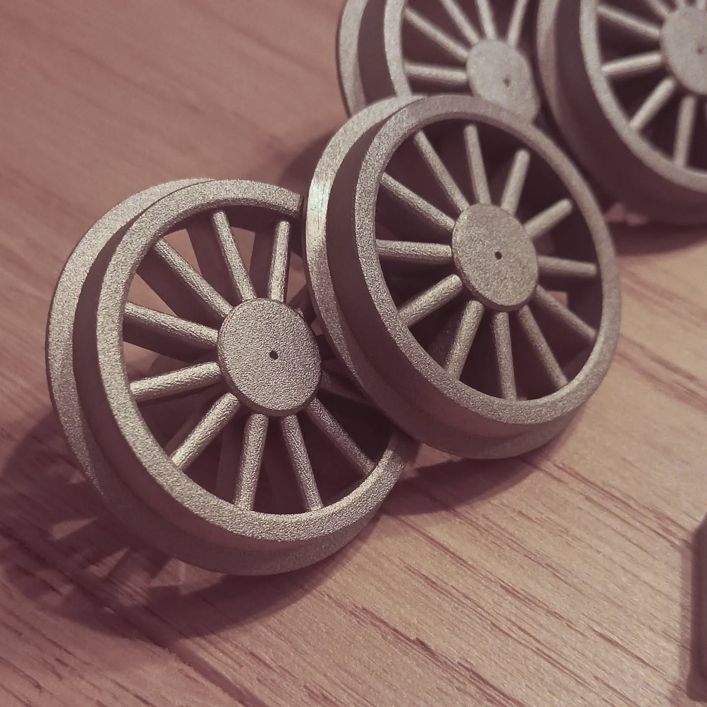 Just received a very nice package from @jlcpcb
3D printed stainless steel wheels for the trains in the diorama at Haarlem Station.
We are switching to metal wheels to deliver electricity from the tracks to the trains. The old system uses sliding contacts on the track. Unfortunately, they turn out to be a little maintenance heavy, especially if you consider the kilometers these trains will drive in the year the exhibition will be there.
In the past 2 months they have each driven around 100 kilometers! Not bad for some printed locomotives.
However, it's time to upgrade to an even more robust system, which is the delivery of electricity through the wheels.
I have added a picture of the old pickups after 100 kilometers. And these things are tough!! Imagine the metal dust that had to be cleaned every few weeks.
Hopefully with the new wheels, this will be a problem of the past.
The locomotives will receive their new wheels this week, so if you are keen to check them out, hold on a little longer, and you can catch them chuffing happily along again, just on time for the festive season.
#jlcpcb #3dprint #metal3dprinting
#gauge1 #modelrailways #diorama #ns3737 #ns7700 #bello #diorama #stationhaarlem
#haarlem #ns #modelmaking #diy #pocketraikwaymuseum #diorama