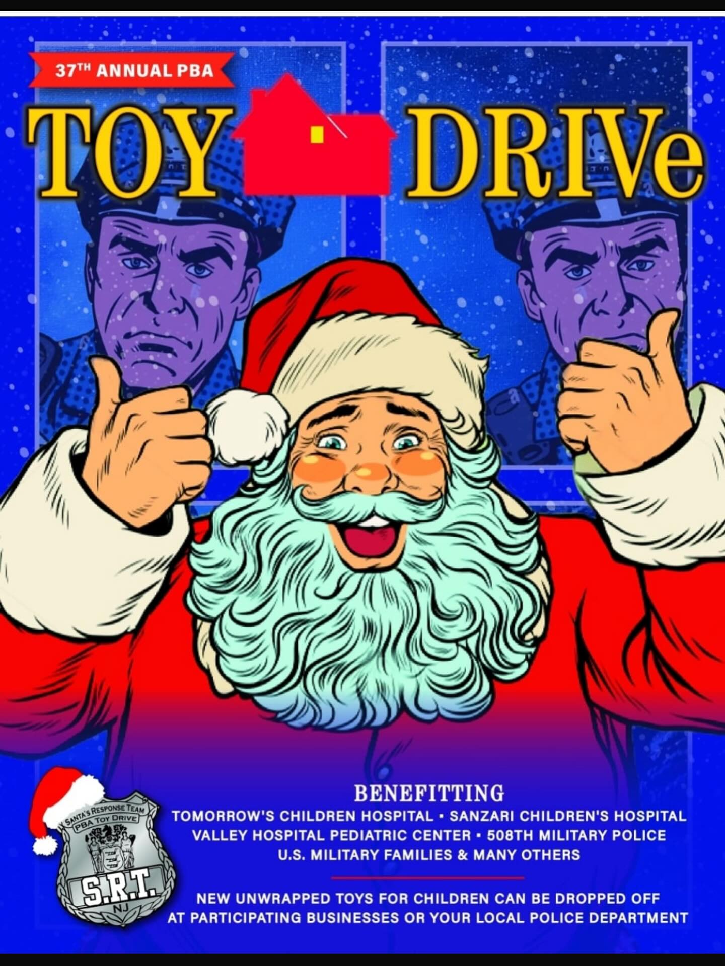 🎁 The 37th Annual PBA Toy Drive is here! 🎅
The Demarest PBA is collecting new, unwrapped toys to support children and families in need this holiday season.
📍 Drop-Off Locations:
• Demarest Police Headquarters
• Dunkin’ Donuts
• Demarest Public Library
• Northern Valley Demarest High School
Let’s come together and make this season brighter for those who need it most.